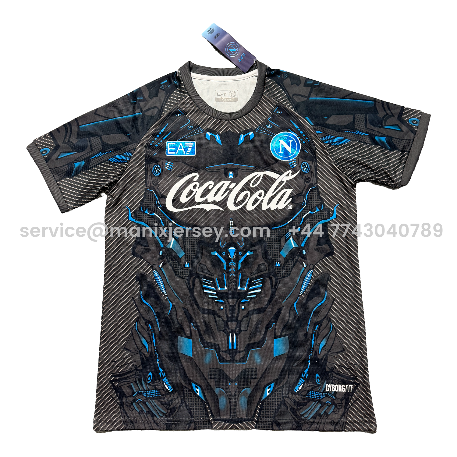 ManixJersey.com | Napoli 25-26 Black Mecha Training Jersey - Fans Version -Customize Name, Number and Patch | Worldwide Shipping