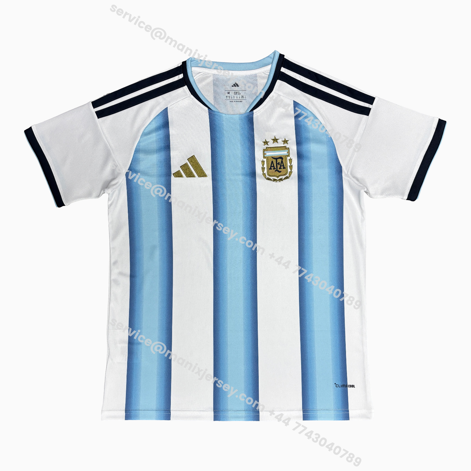 ManixJersey.com | Argentina 2026 Home Jersey Without Chest Patch - Fans Version -Customize Name, Number and Patch | Worldwide Shipping