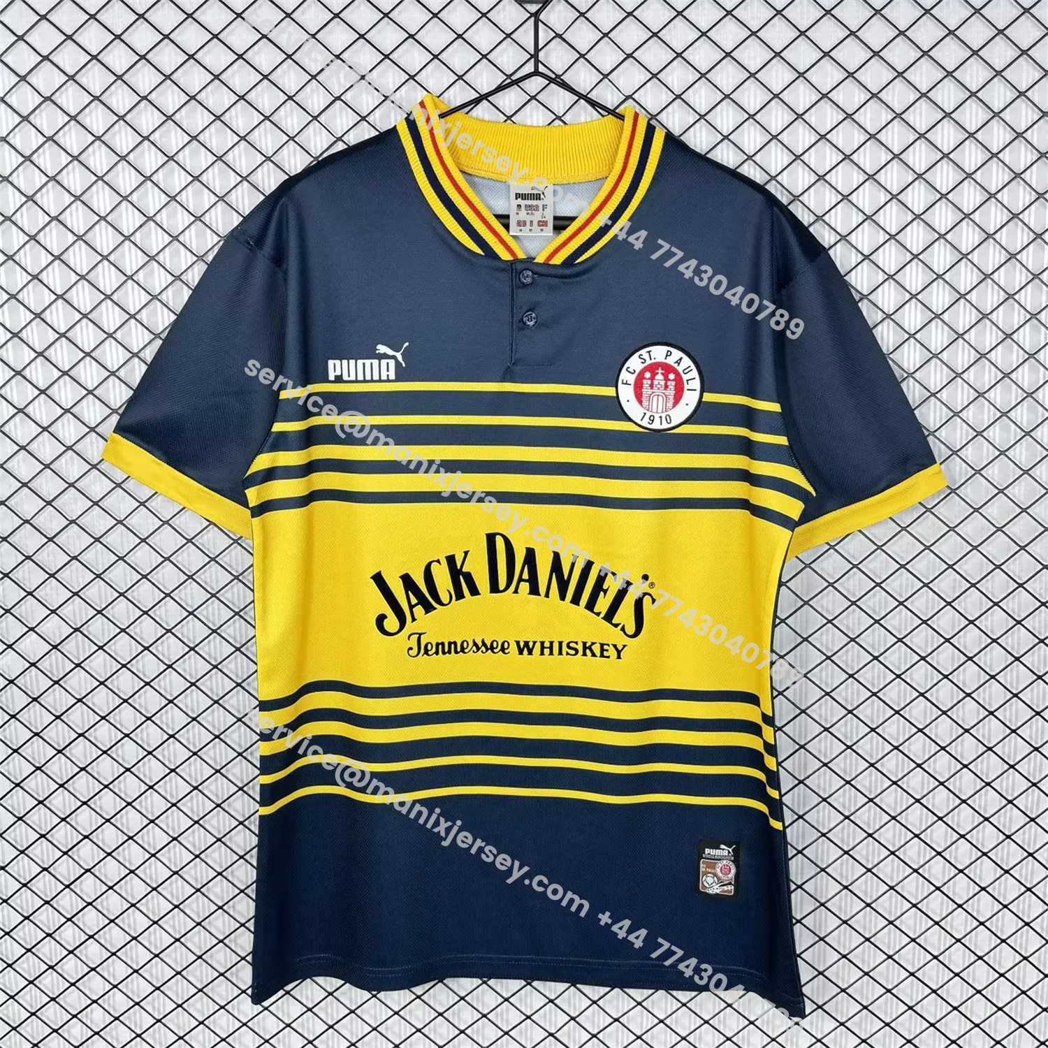 ManixJersey.com | Retro St. Pauli 1997-98 Away Jersey -Customize Name, Number and Patch | Worldwide Shipping