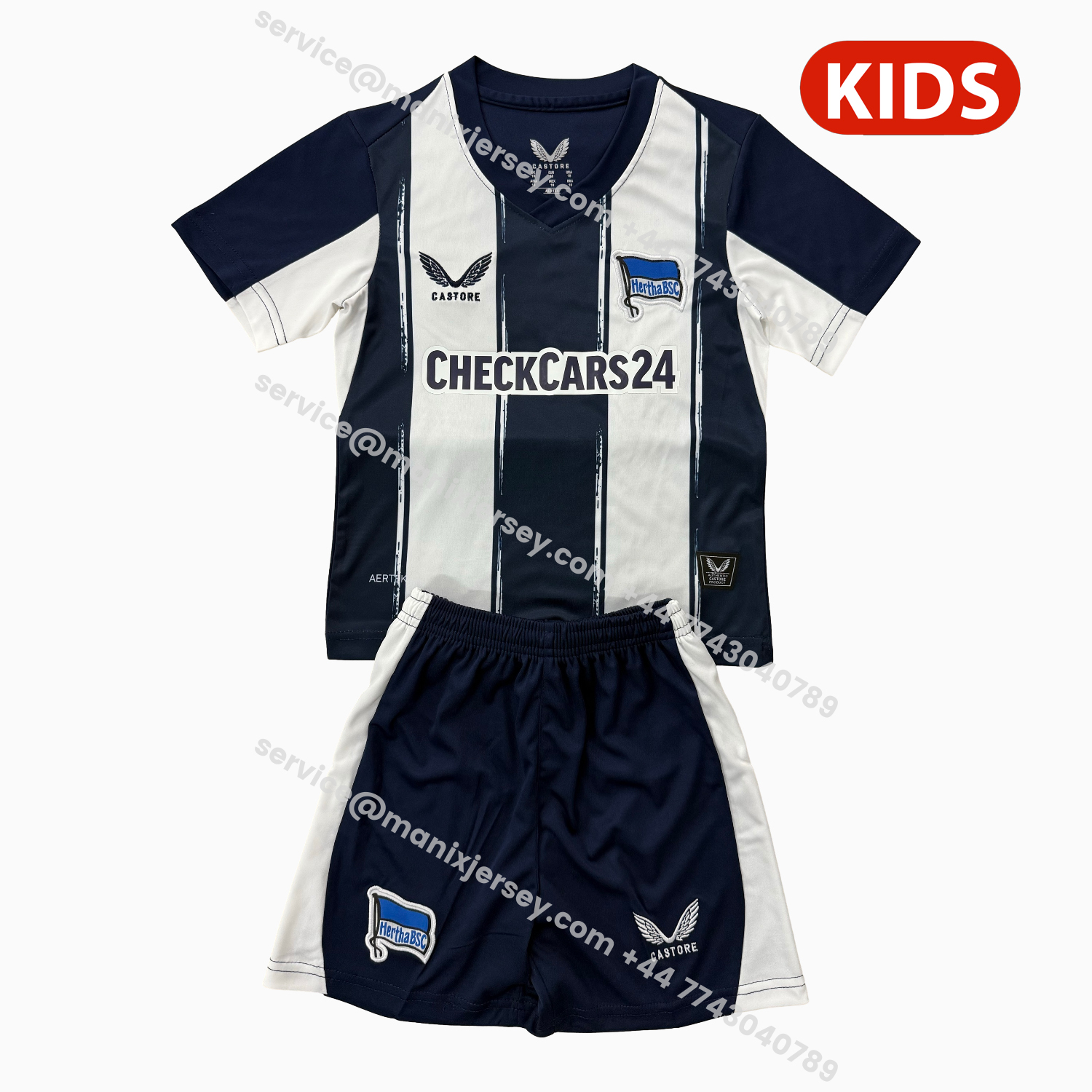 ManixJersey.com | Hertha BSC 25-26 Home Kids Kit -Customize Name, Number and Patch | Worldwide Shipping