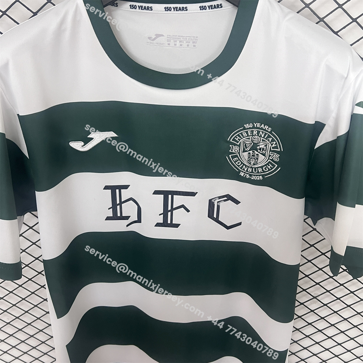 ManixJersey.com | Hibernian 25-26 150th Anniversary Special Jersey - Fans Version -Customize Name, Number and Patch | Worldwide Shipping