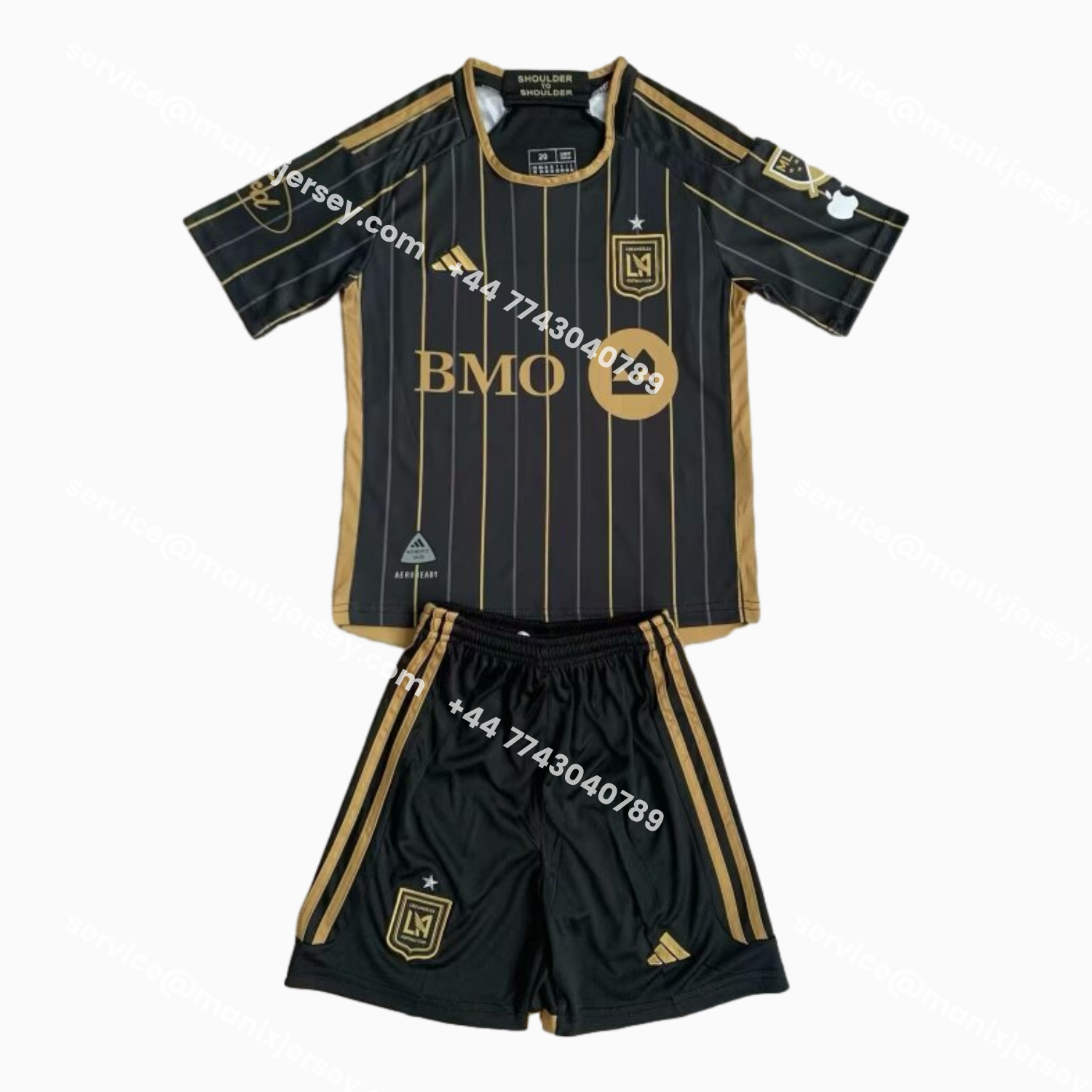 ManixJersey.com | Los Angeles FC 2025 Home Men's Adult Jersey Set - Fans Version -Customize Name, Number and Patch | Worldwide Shipping