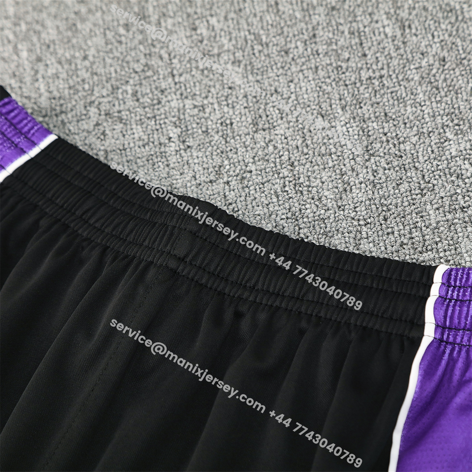 ManixJersey.com | Real Madrid 25-26 Vest Training Set - Blue Edge White Vest & Black Shorts -Customize Name, Number and Patch | Worldwide Shipping