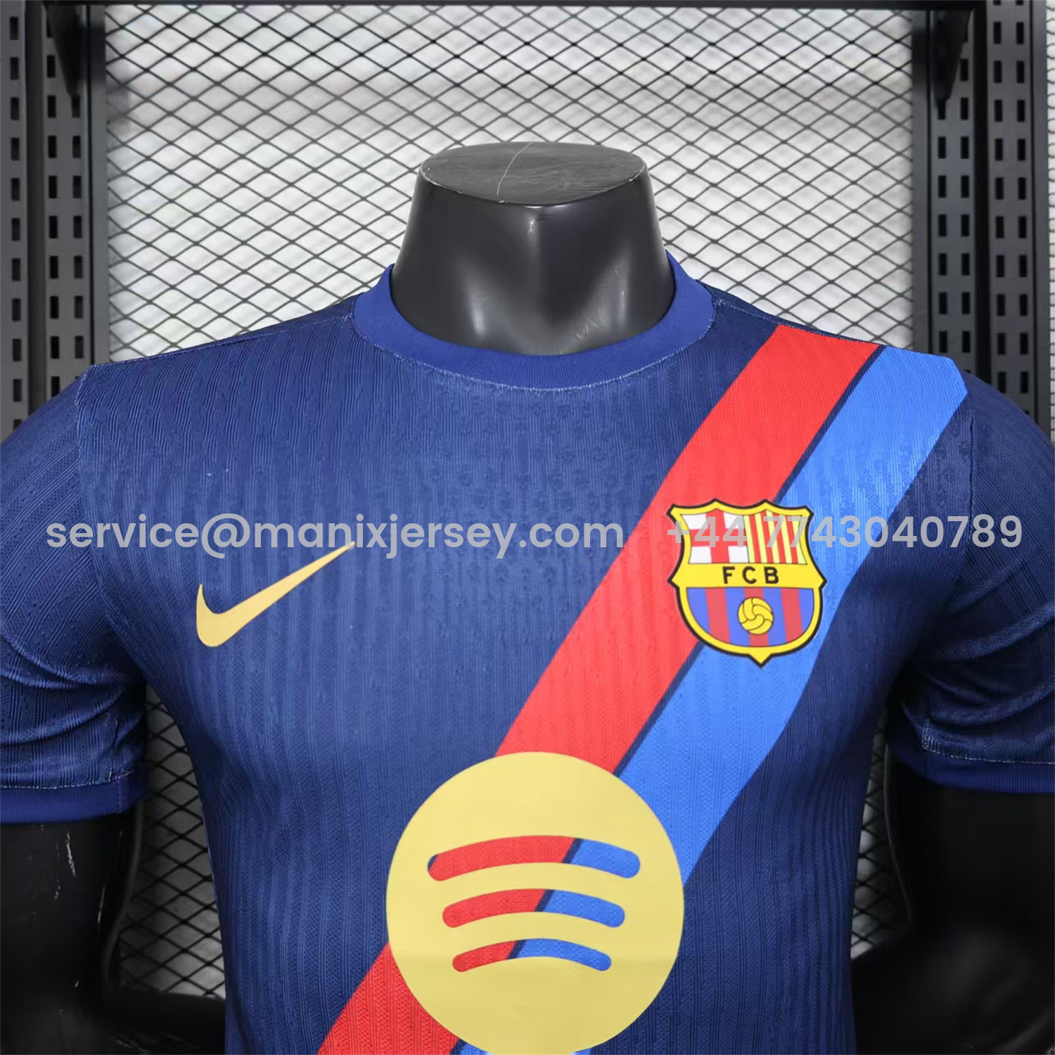 ManixJersey.com | Barcelona 25-26 Red & Blue Guards Dark Blue Special Jersey - Player Version -Customize Name, Number and Patch | Worldwide Shipping