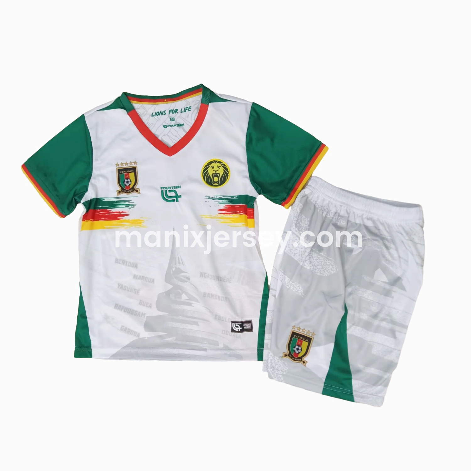 ManixJersey.com | Cameroon 25-26 Third Kids Kit -Customize Name, Number and Patch | Worldwide Shipping