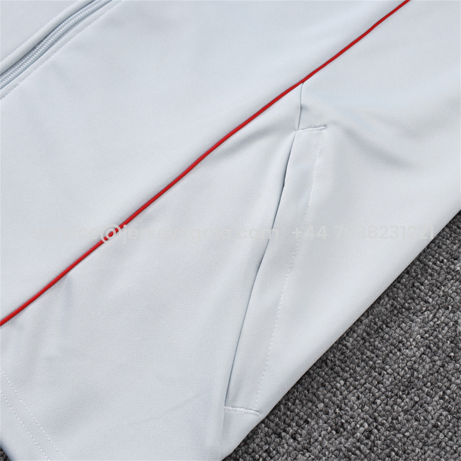 JerseysGala.com | Bayern Munich 25-26 Jacket Training Tracksuit - Grey Throwback Jackets & Pants -Customize Name, Number and Patch | Worldwide Shipping