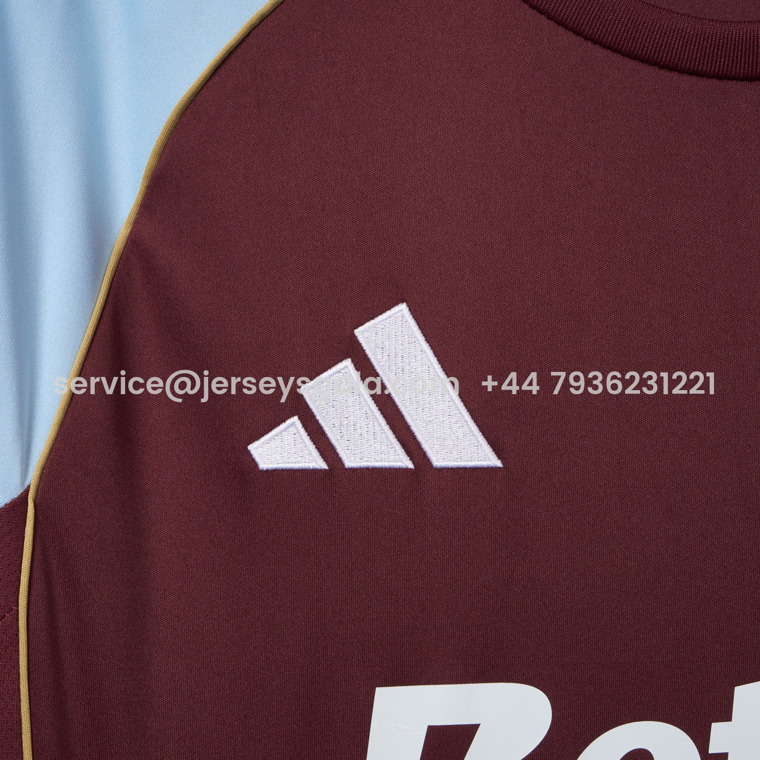 JerseysGala.com | Aston Villa 25-26 Home Jersey - Fans Version -Customize Name, Number and Patch | Worldwide Shipping