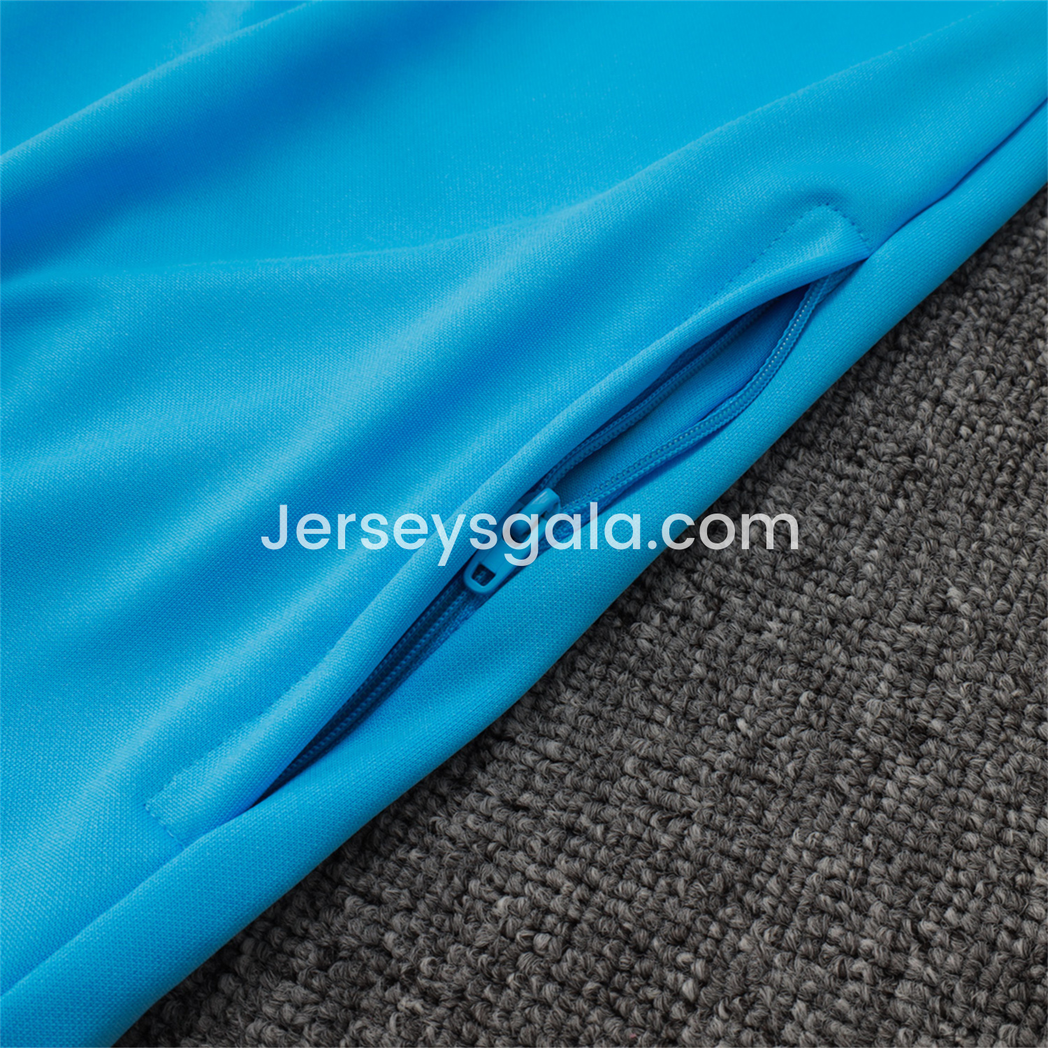 JerseysGala.com | Real Madrid 25-26 Throwback Trefoil Jacket Training Tracksuit - Blue Jackets & Purple Pants -Customize Name, Number and Patch | Worldwide Shipping