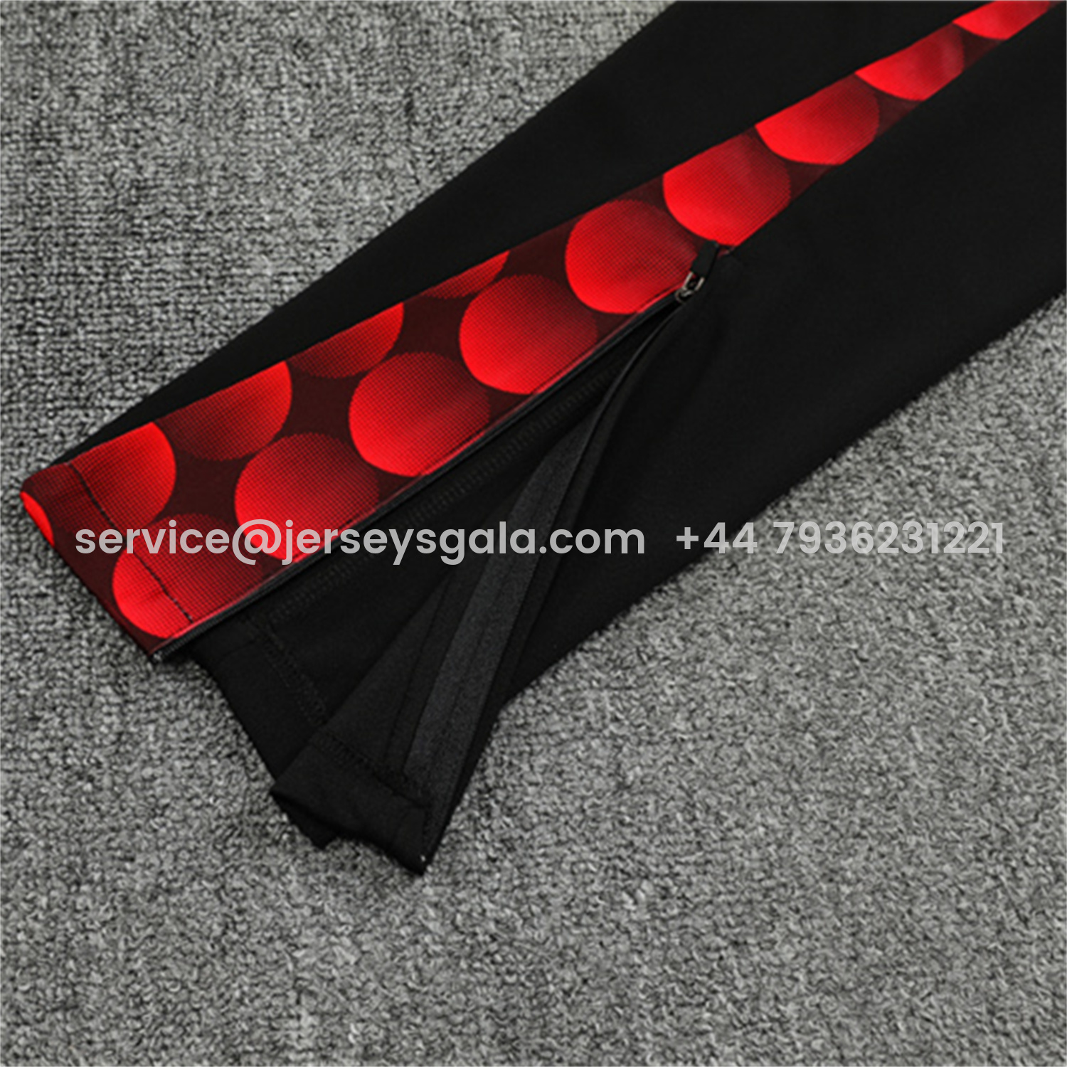 JerseysGala.com | Feyenoord 25-26 Long Sleeve Training Set - Red Top & Black Pants -Customize Name, Number and Patch | Worldwide Shipping