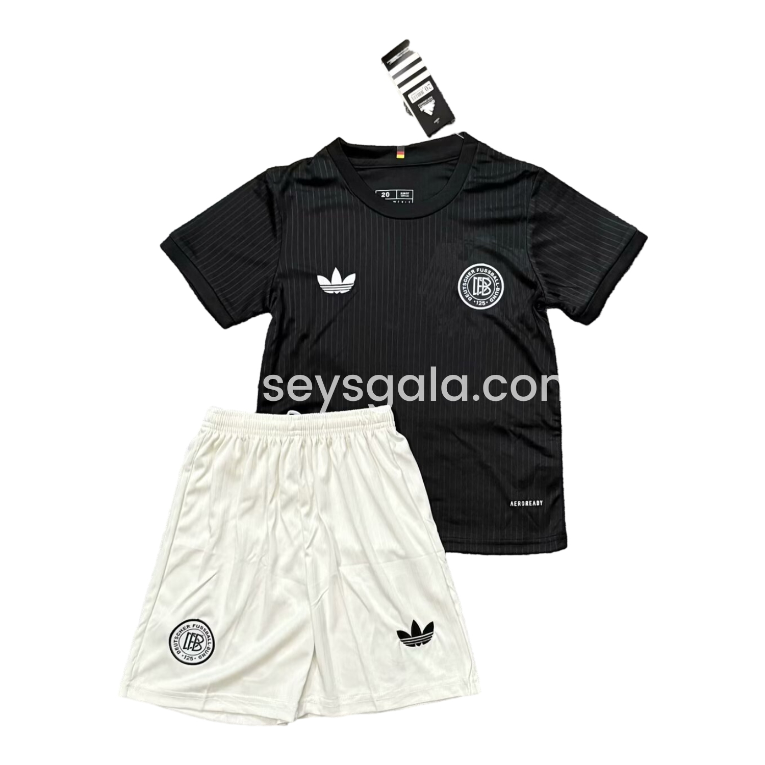 JerseysGala.com | Germany 2025 Black 125-Year Anniversary Kids Kit -Customize Name, Number and Patch | Worldwide Shipping
