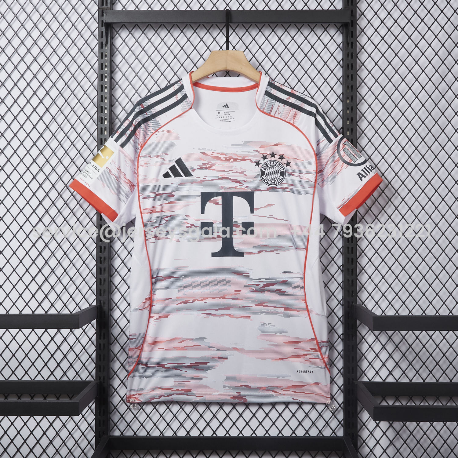 JerseysGala.com | Bayern Munich 25-26 Away White Jersey - Fans Version -Customize Name, Number and Patch | Worldwide Shipping