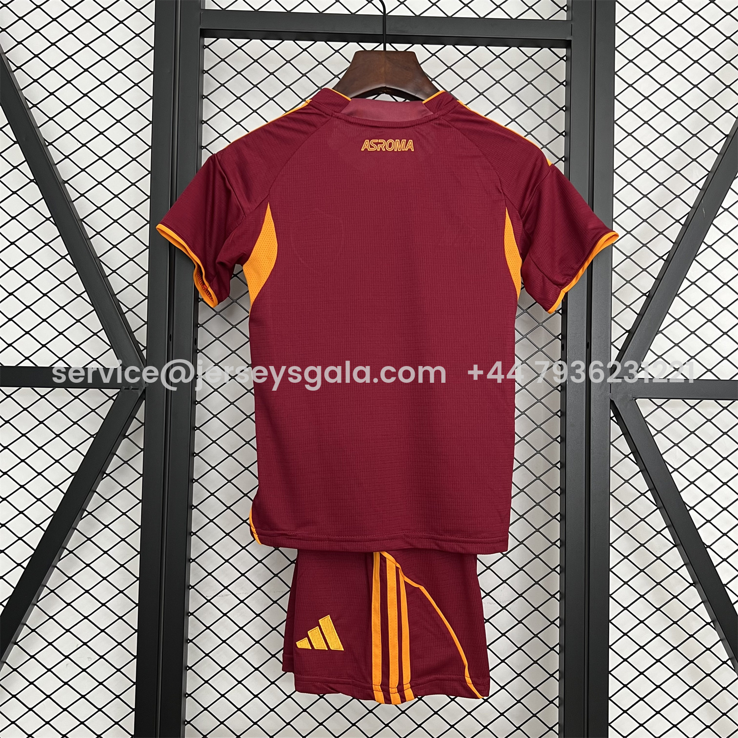 JerseysGala.com | AS Roma 25-26 Home Unsponsored Kids Kit -Customize Name, Number and Patch | Worldwide Shipping