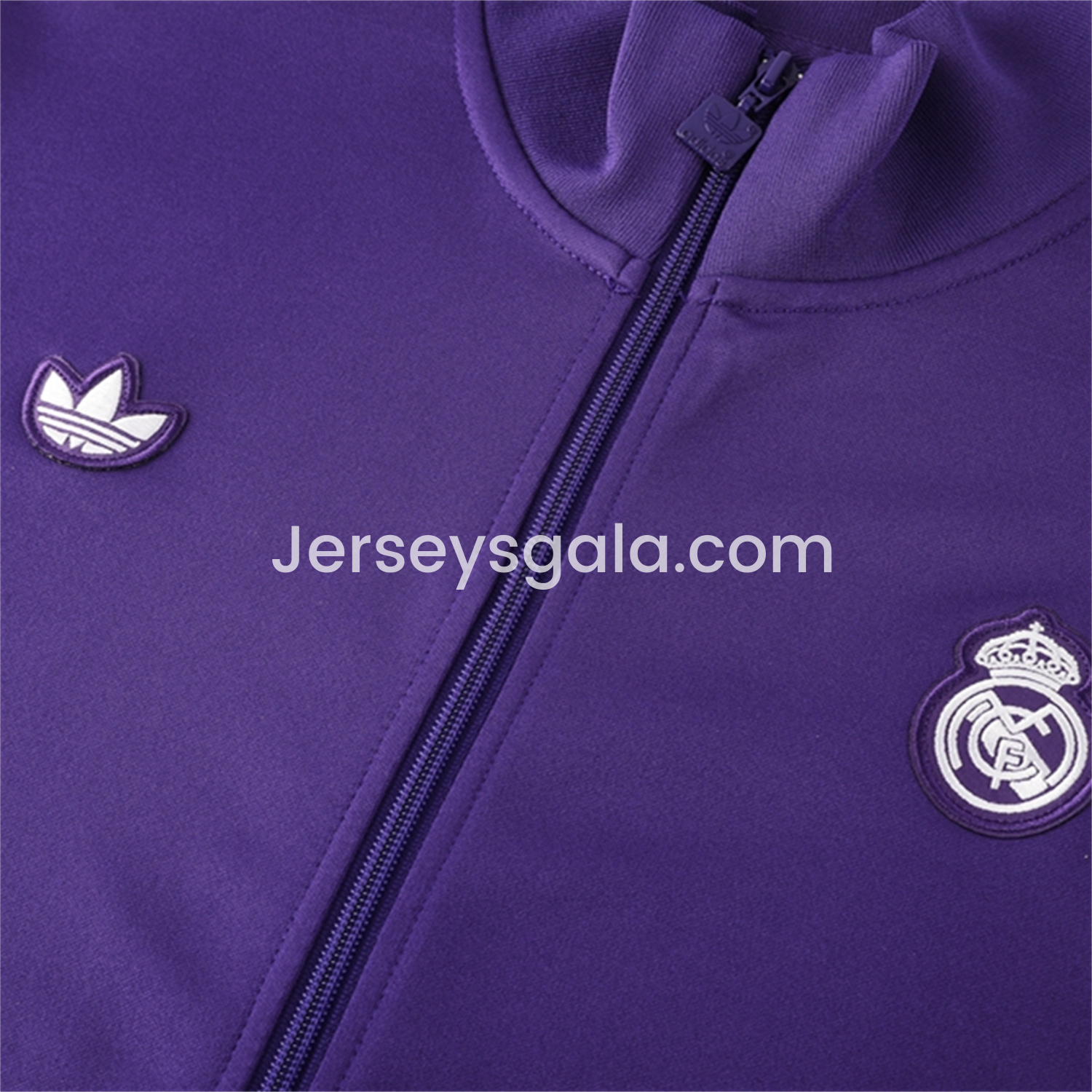 JerseysGala.com | Real Madrid 25-26 Purple Terrace Icon Jacket Training Tracksuit - Purple Jackets & Pants -Customize Name, Number and Patch | Worldwide Shipping