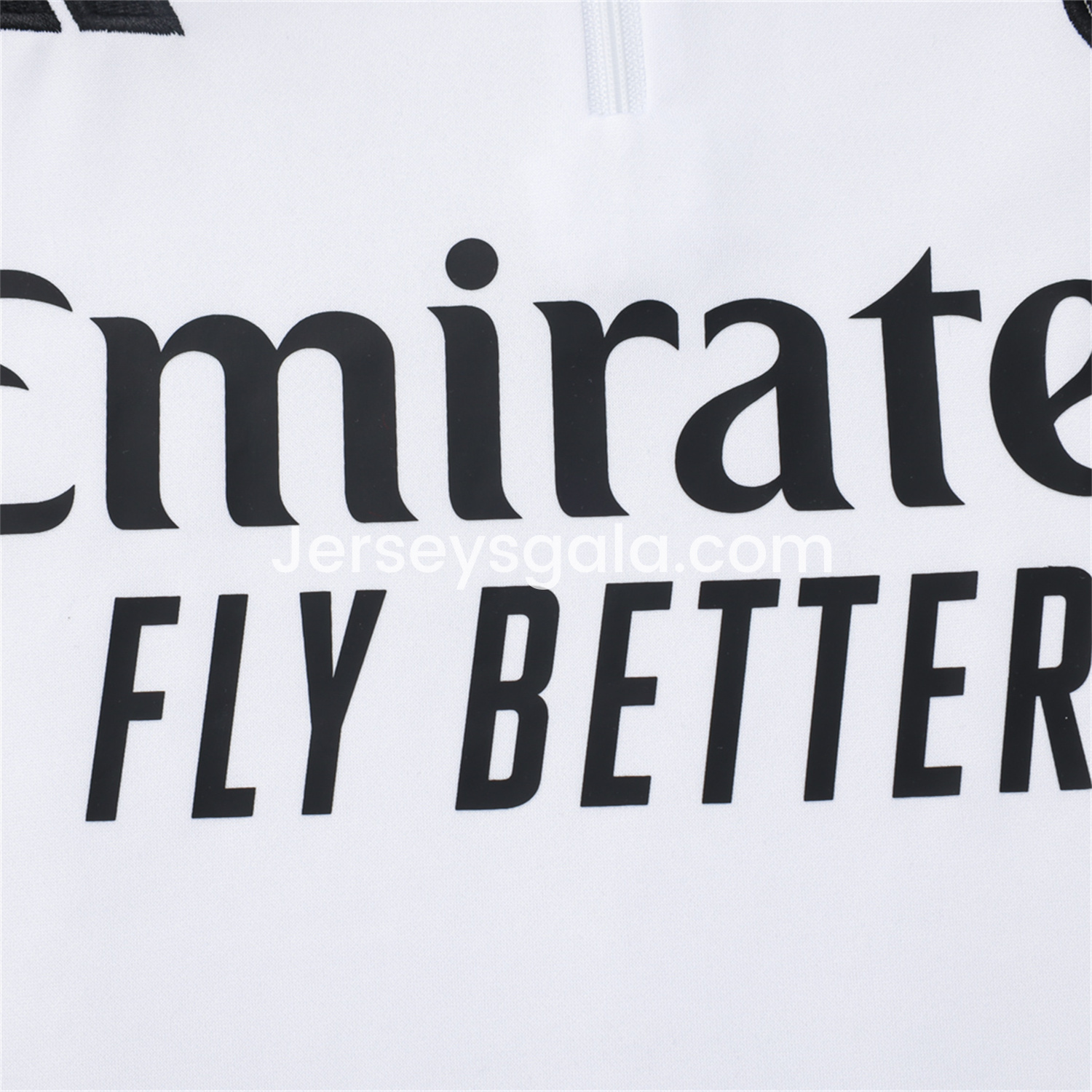 JerseysGala.com | Real Madrid 25-26 Long Sleeve Training Set - White Top and Black Pants -Customize Name, Number and Patch | Worldwide Shipping