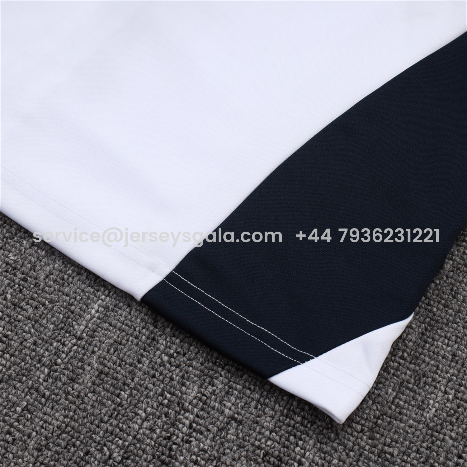 JerseysGala.com | Real Madrid 25-26 Jacket Training Tracksuit - White Throwback Jackets & Black Pants -Customize Name, Number and Patch | Worldwide Shipping