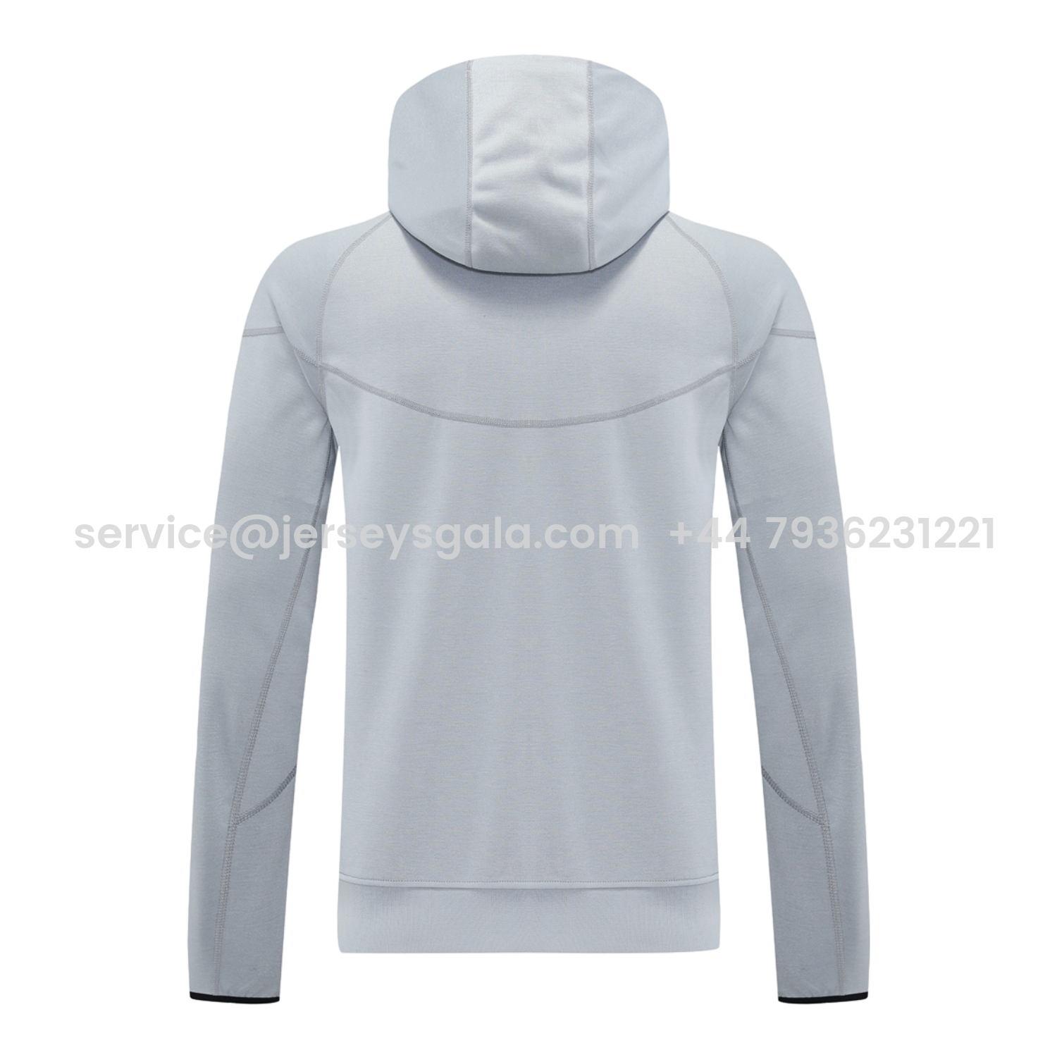 JerseysGala.com | Barcelona 25-26 Hooded Jacket Training Tracksuit - Grey Jackets & Pants -Customize Name, Number and Patch | Worldwide Shipping
