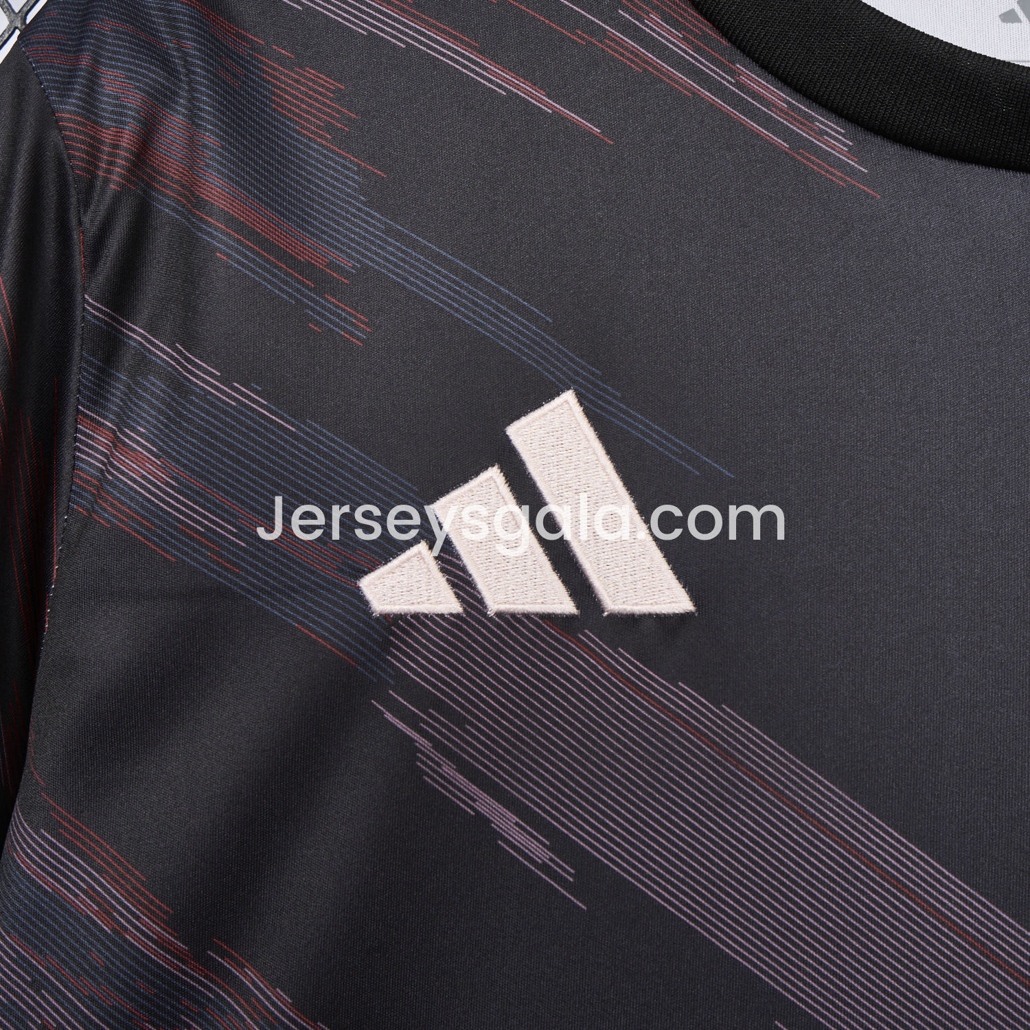 JerseysGala.com | Bayern Munich 25-26 Black & Red Stripe Training Jersey - Fans Version -Customize Name, Number and Patch | Worldwide Shipping