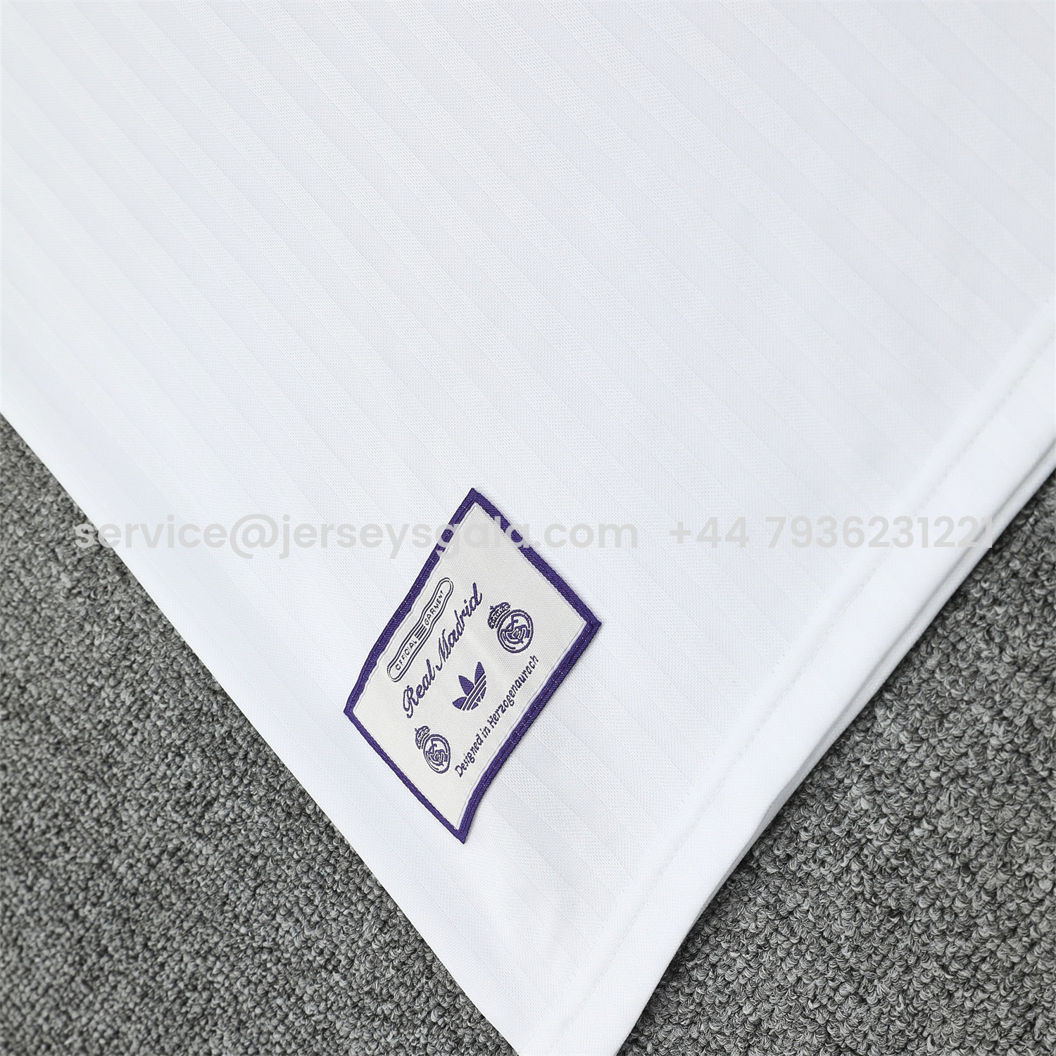 JerseysGala.com | Real Madrid 25-26 Short-Sleeve Training Set - Purple And White Top & Purple Shorts -Customize Name, Number and Patch | Worldwide Shipping