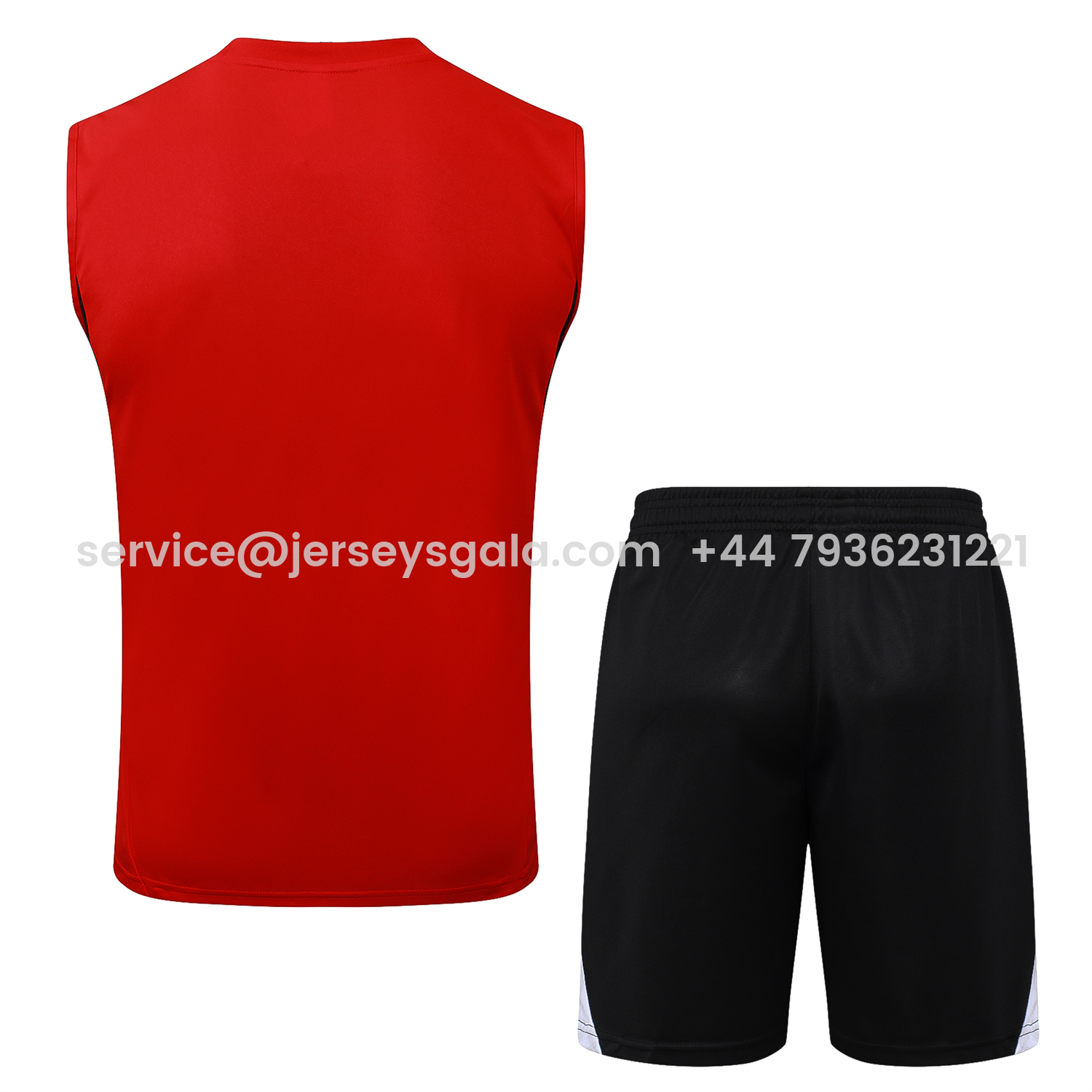 JerseysGala.com | Liver.pool 25-26 Vest Training Set - Red Vest & Black Shorts -Customize Name, Number and Patch | Worldwide Shipping