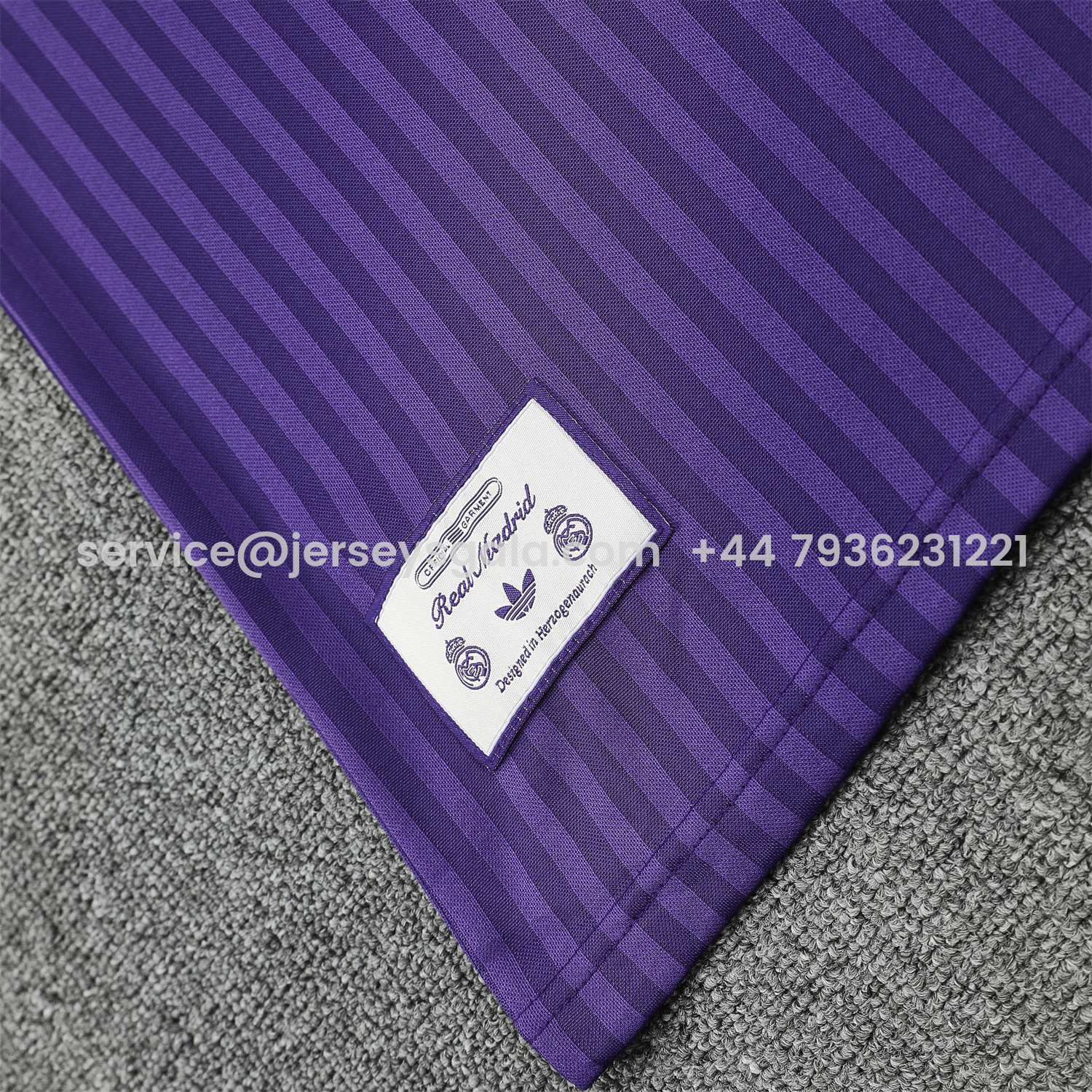 JerseysGala.com | Real Madrid 25-26 Short-Sleeve Training Set - Pure Purple Top & Purple Shorts -Customize Name, Number and Patch | Worldwide Shipping