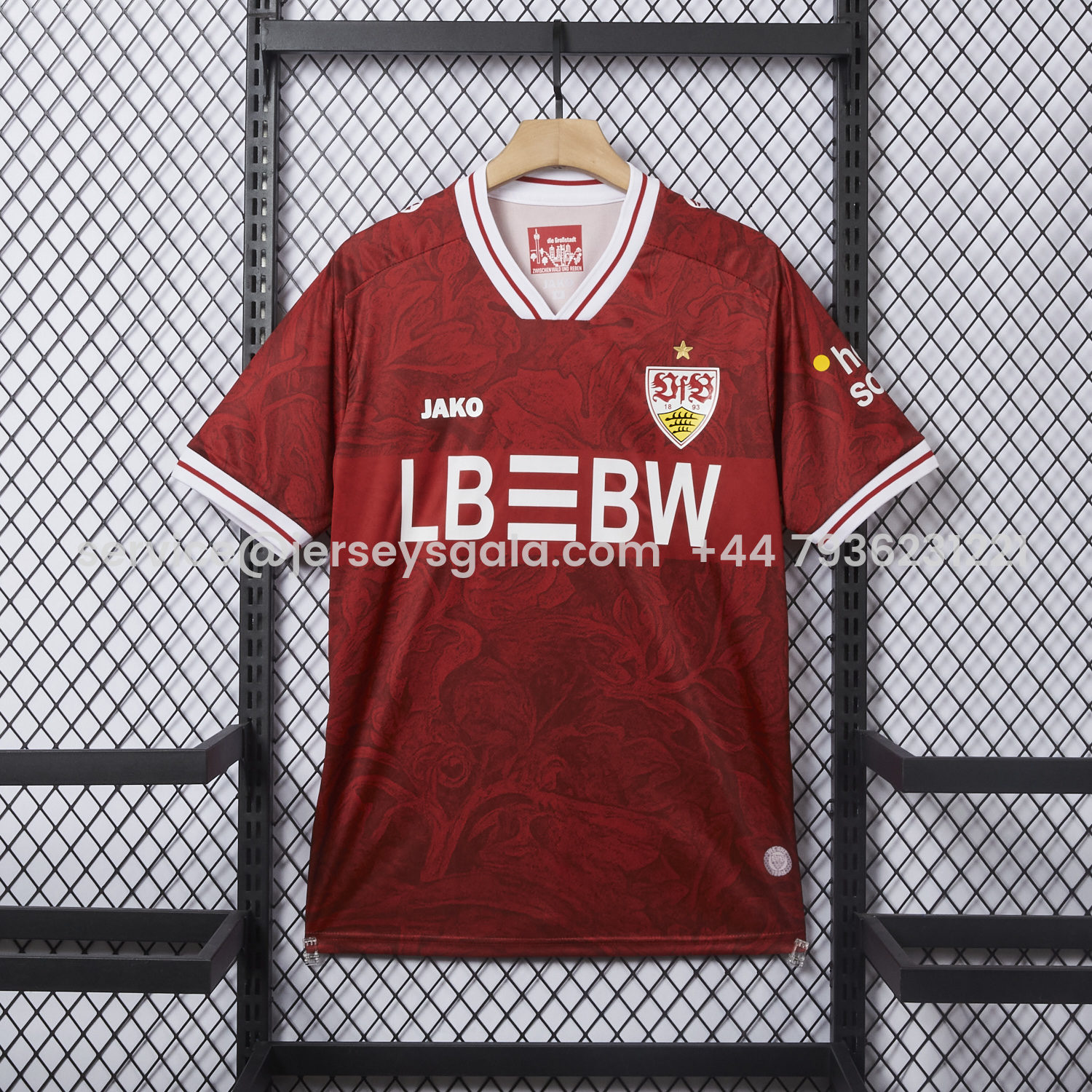 JerseysGala.com | VfB Stuttgart 25-26 Away Red Jersey - Fans Version -Customize Name, Number and Patch | Worldwide Shipping