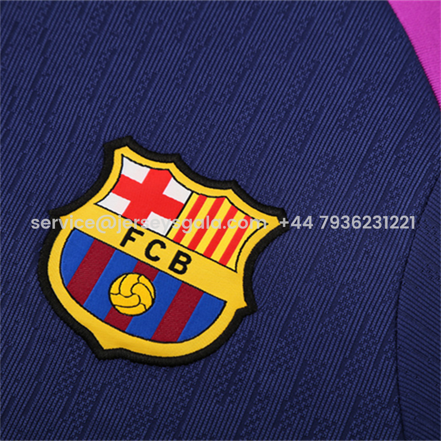 JerseysGala.com | Barcelona 25-26 Kids Long Sleeve Training Set - Royal Blue Top Yellow Sponsor & Royal Blue Pants -Customize Name, Number and Patch | Worldwide Shipping