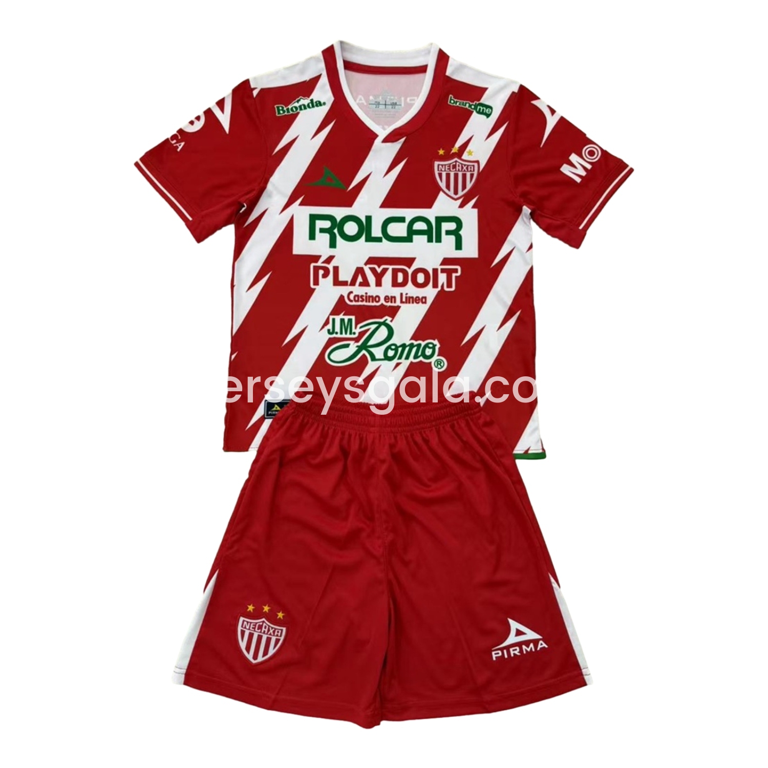 JerseysGala.com | Club Necaxa 24-25 Home Men's Adult Jersey Set - Fans Version -Customize Name, Number and Patch | Worldwide Shipping