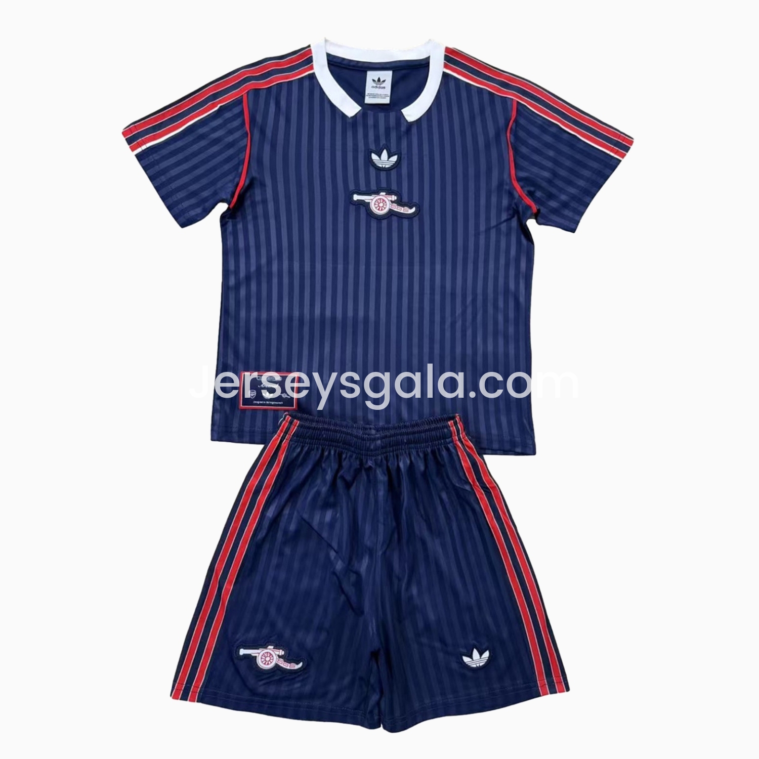 JerseysGala.com | Arsenal 24-25 Blue Terrace Icon Retro Style Kids Kit -Customize Name, Number and Patch | Worldwide Shipping