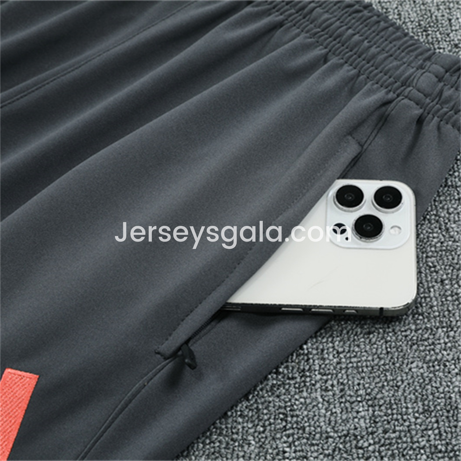 JerseysGala.com | Bayern Munich 25-26 Long Sleeves Training Set - Orange Top & Gray Pants -Customize Name, Number and Patch | Worldwide Shipping