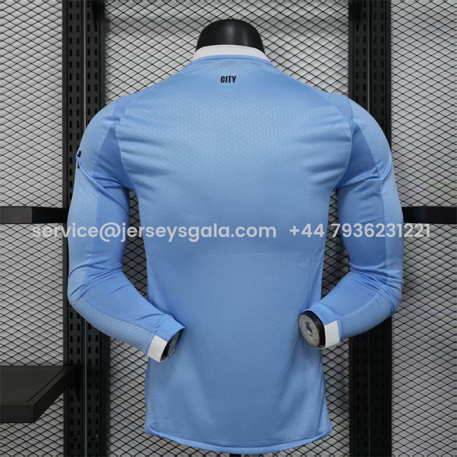 JerseysGala.com | Manchester City 25-26 Home Long Sleeves Jersey - Player Version -Customize Name, Number and Patch | Worldwide Shipping