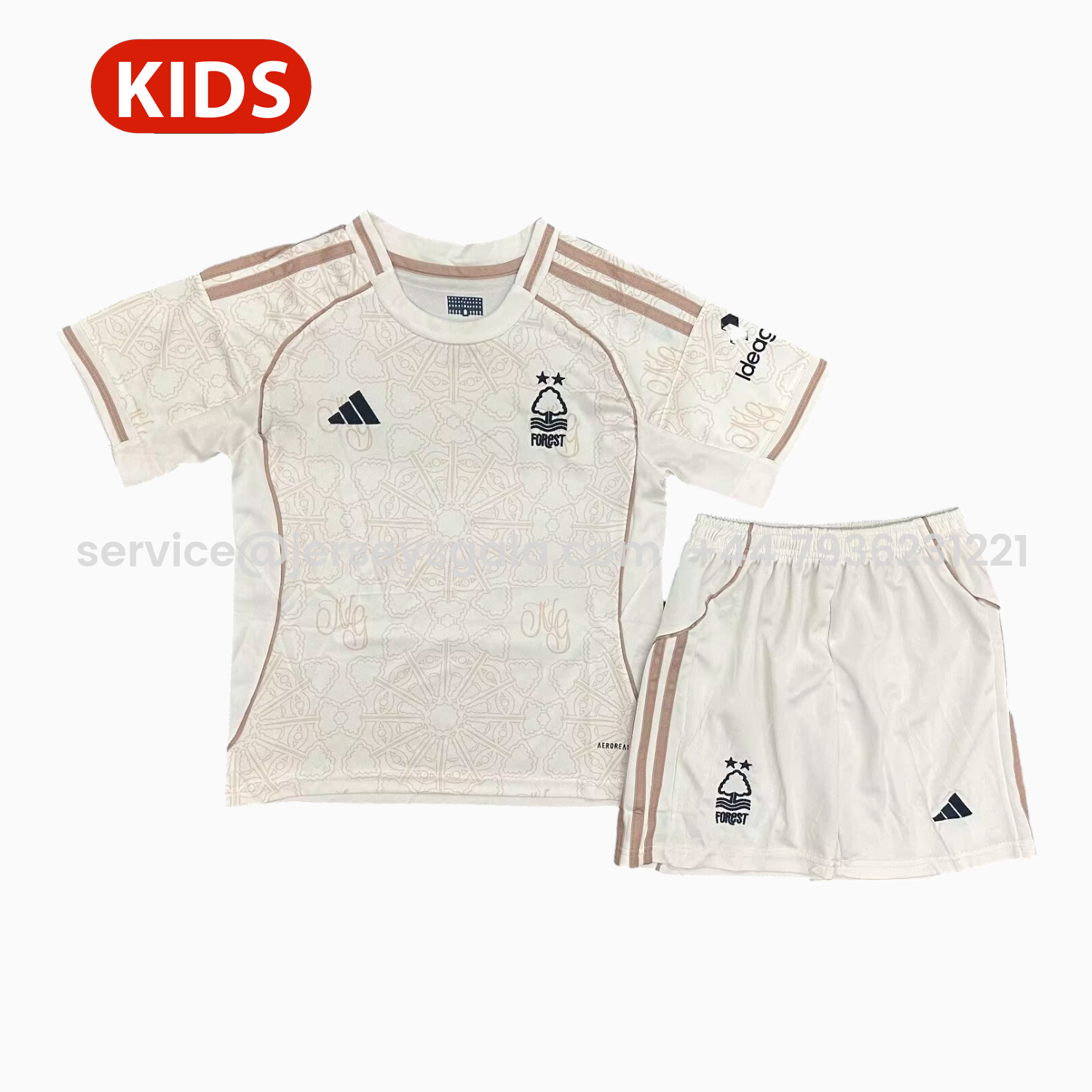 JerseysGala.com | Nottingham Forest 25-26 Away Kids Kit -Customize Name, Number and Patch | Worldwide Shipping