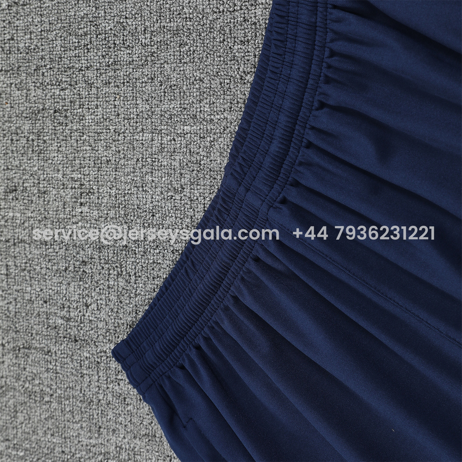 JerseysGala.com | Barcelona 25-26 Short-Sleeve Training Set - Cream Top & Deep Blue Shorts -Customize Name, Number and Patch | Worldwide Shipping