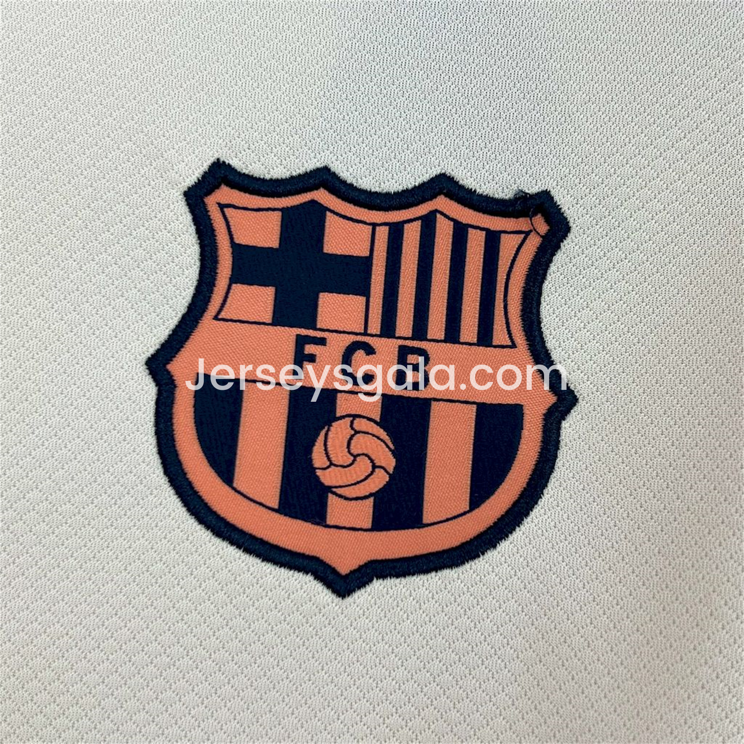 JerseysGala.com | Barcelona 24-25 Off-white Pre-match Training Jersey - Fans Version -Customize Name, Number and Patch | Worldwide Shipping