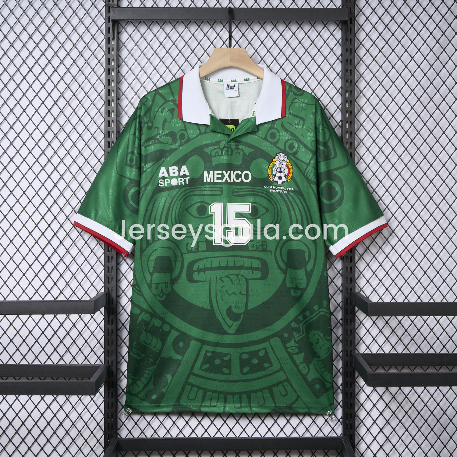JerseysGala.com | Retro Mexico 1998 Home Jersey -Customize Name, Number and Patch | Worldwide Shipping