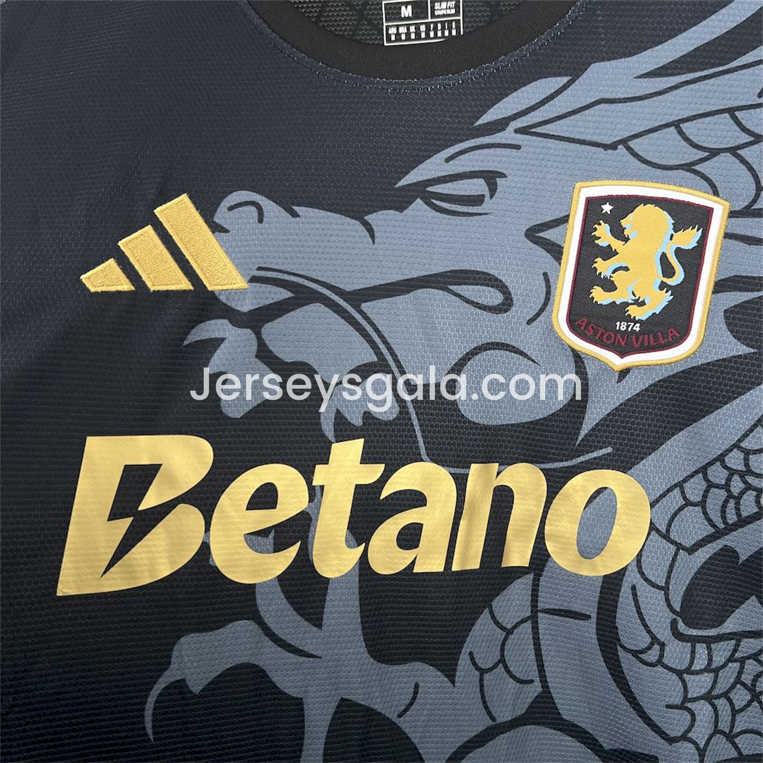JerseysGala.com | Aston Villa 25-26 Black Special Edition Jersey - Fans Version -Customize Name, Number and Patch | Worldwide Shipping