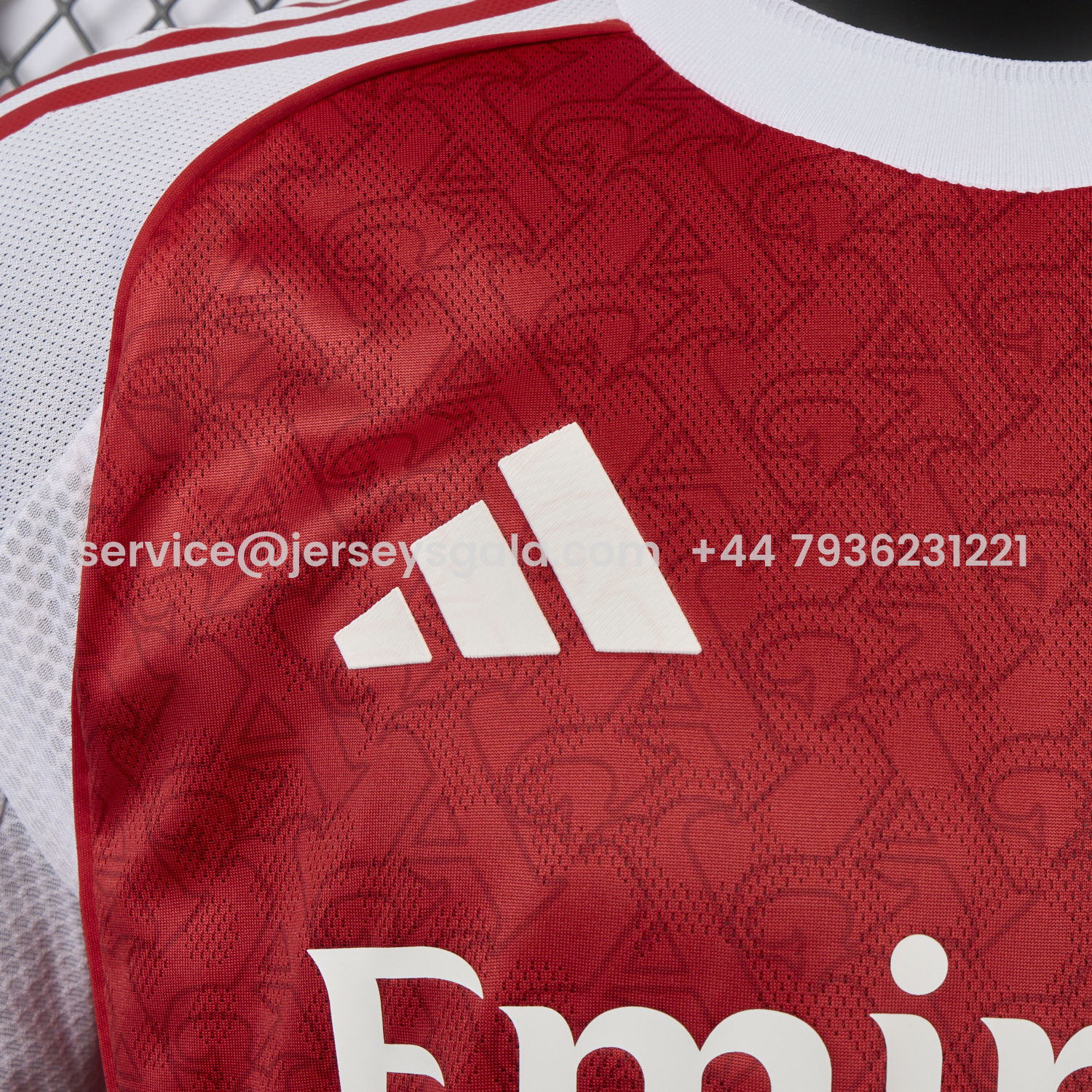 JerseysGala.com | Arsenal 25-26 Home Jersey (Letter A Pattern) - Player Version -Customize Name, Number and Patch | Worldwide Shipping