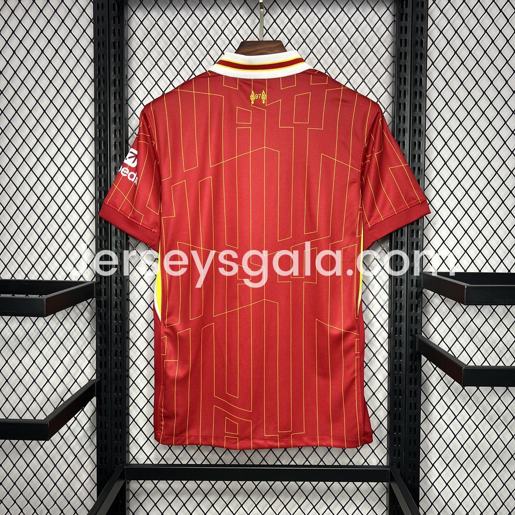 JerseysGala.com | Liver.pool 24-25 Home Jersey with Golden Champions Patch - Fans Version -Customize Name, Number and Patch | Worldwide Shipping