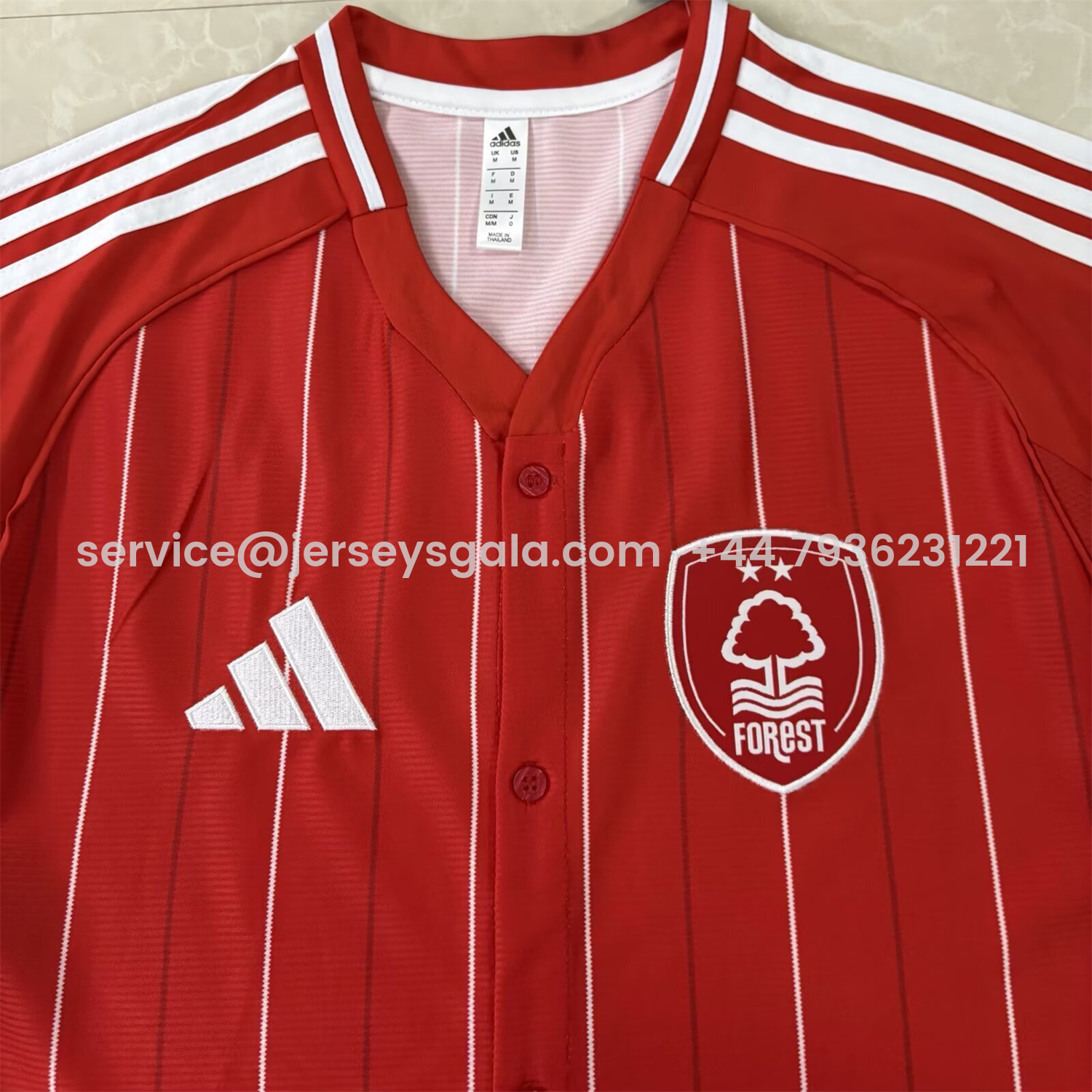 JerseysGala.com | Nottingham Forest 25-26 Red Baseball Jersey -Customize Name, Number and Patch | Worldwide Shipping