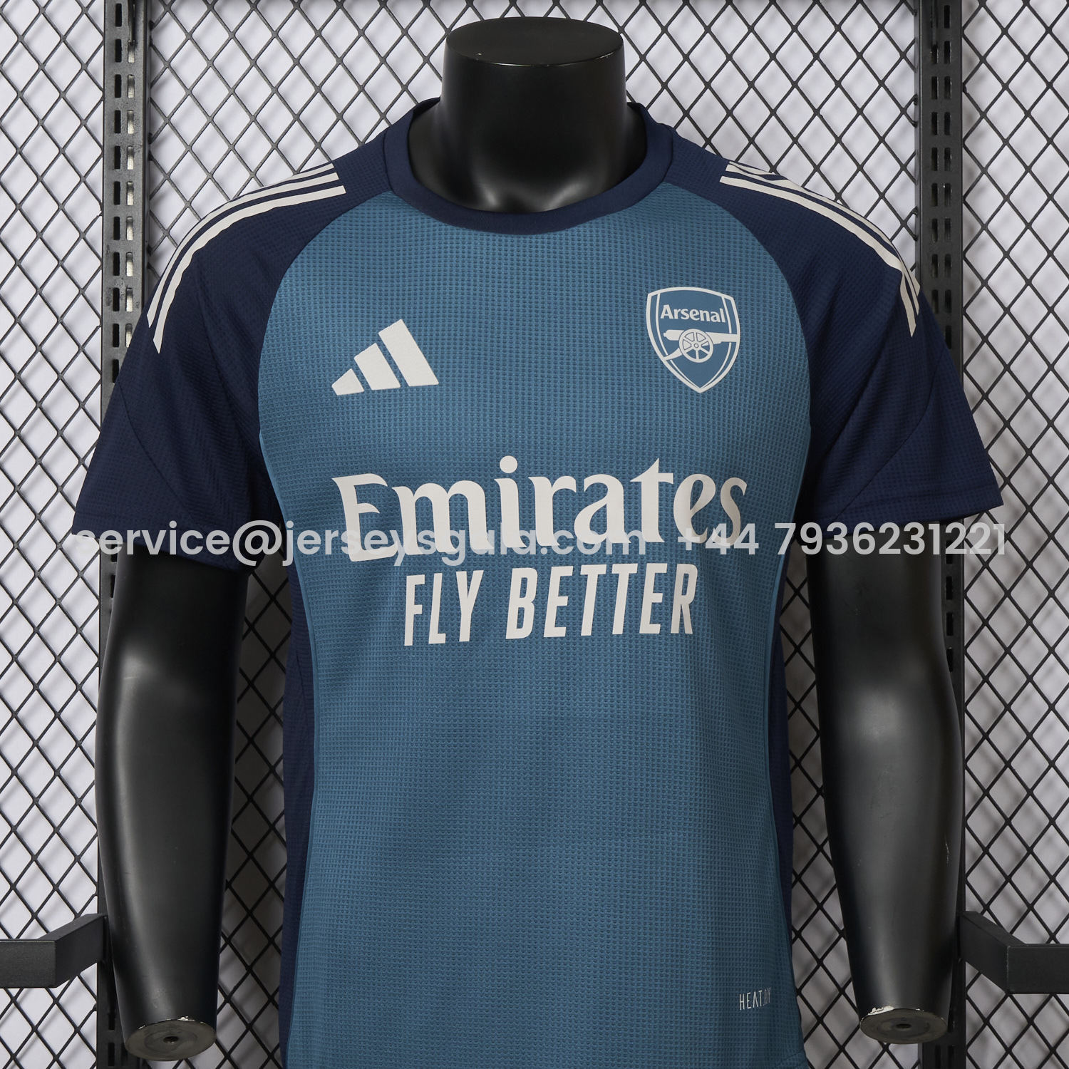 JerseysGala.com | Arsenal 25-26 Blue Training Jersey - Player Version -Customize Name, Number and Patch | Worldwide Shipping