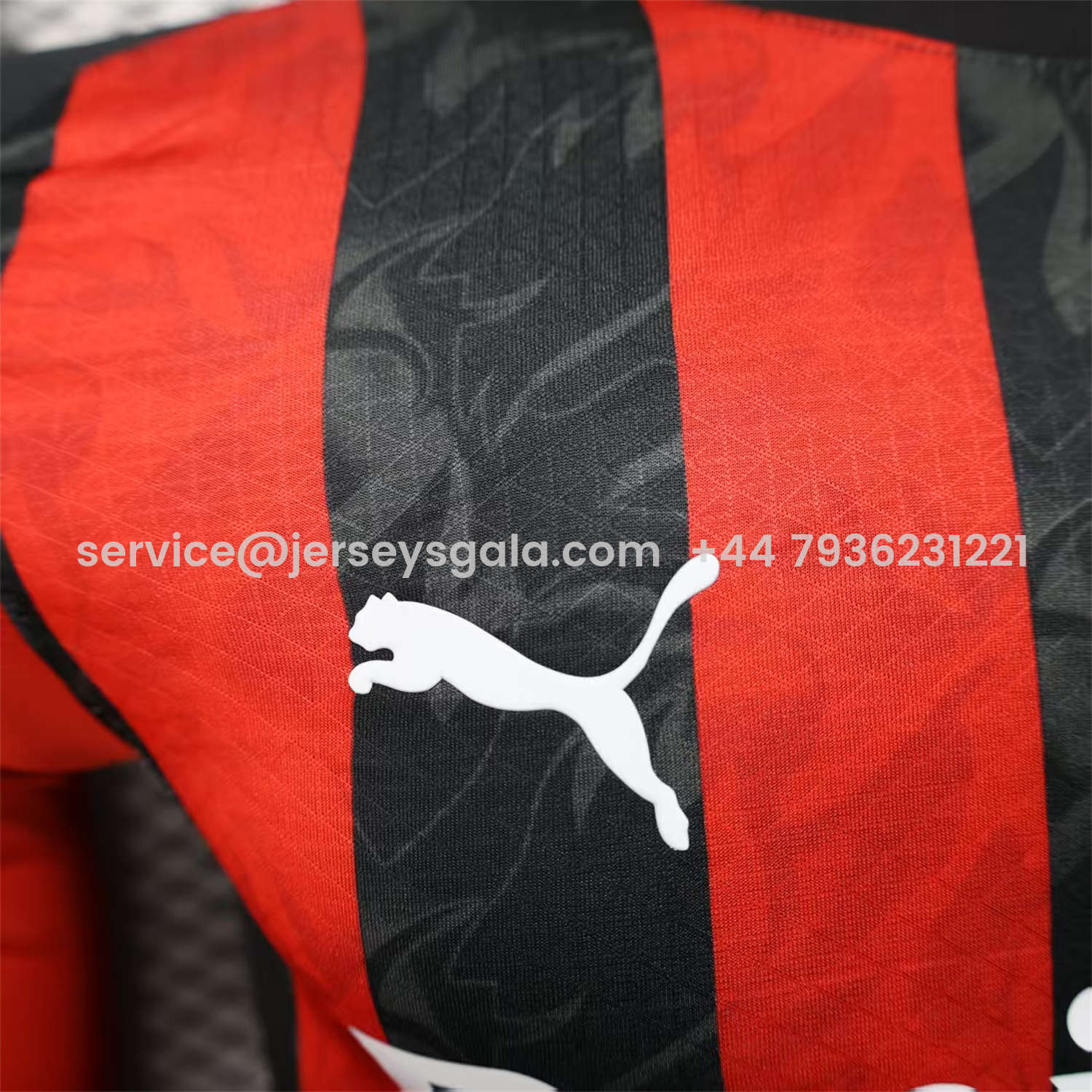 JerseysGala.com | AC Milan 25-26 Home Long Sleeves Jersey - Player Version -Customize Name, Number and Patch | Worldwide Shipping