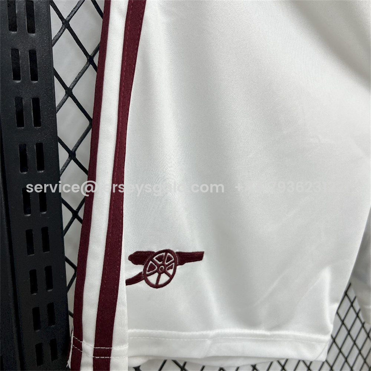 JerseysGala.com | Arsenal 25-26 Third White Shorts - Fans Version -Customize Name, Number and Patch | Worldwide Shipping