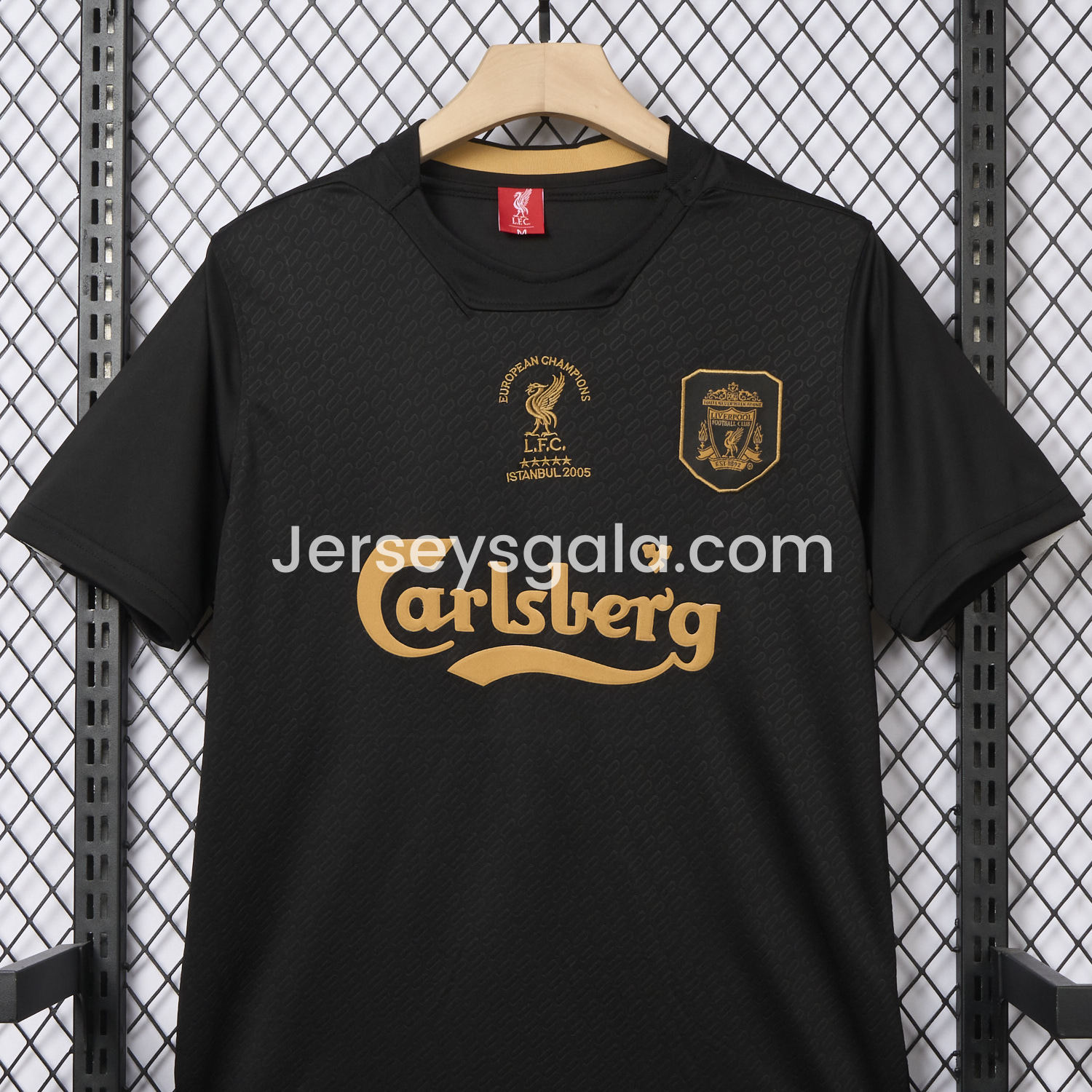 JerseysGala.com | Liver.pool 25-26 Istanbul 2005 Anniversary Black Jersey - Fans Version -Customize Name, Number and Patch | Worldwide Shipping