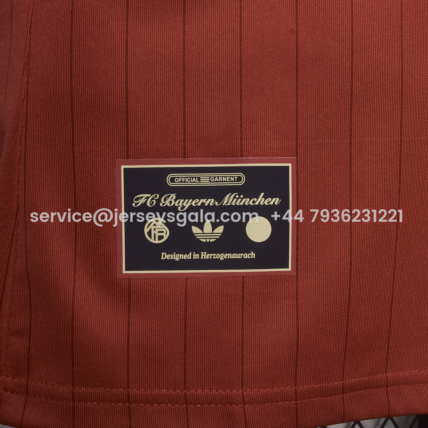 JerseysGala.com | Bayern Munich 25-26 Trefoil Red Travel Jersey - Player Version -Customize Name, Number and Patch | Worldwide Shipping