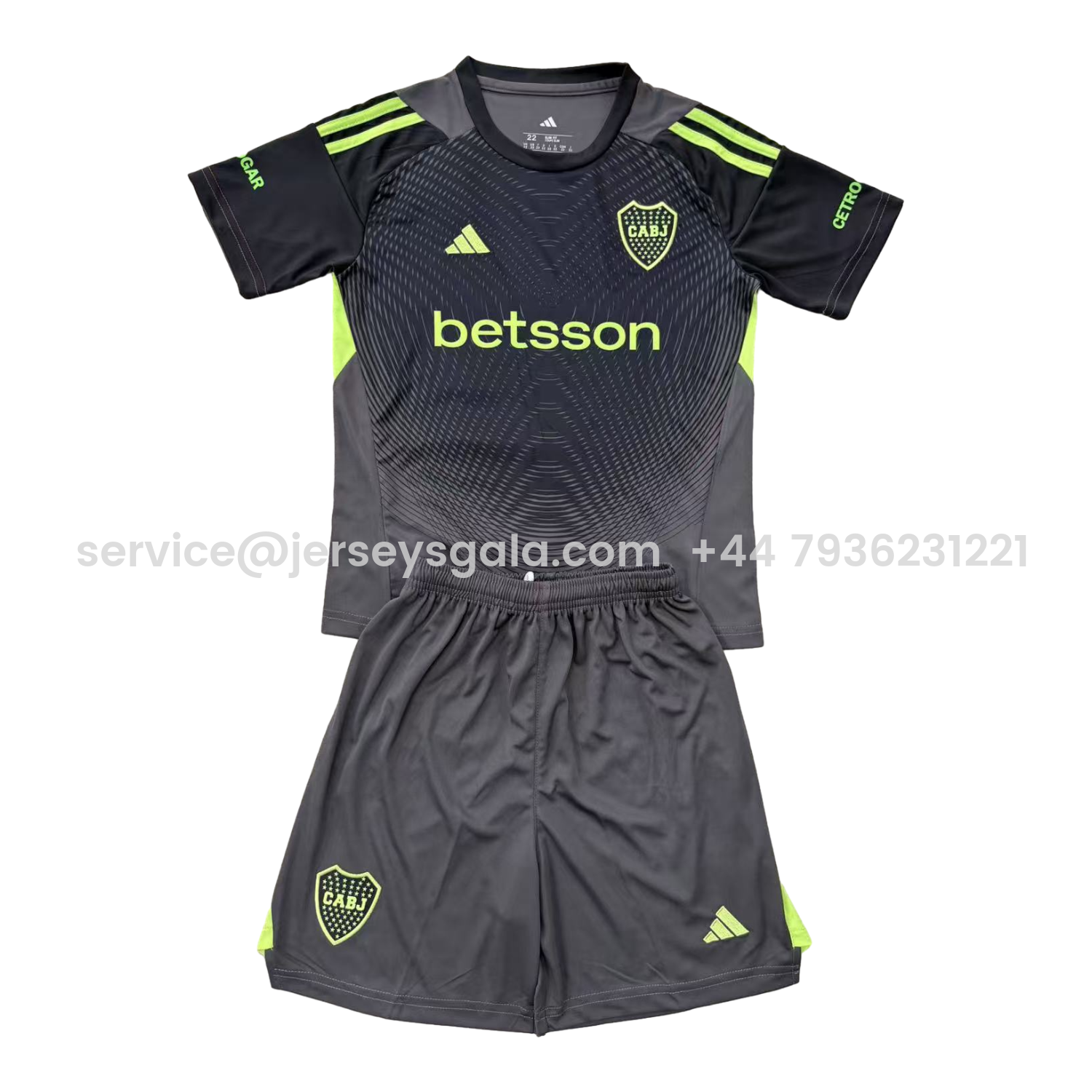 JerseysGala.com | Boca Juniors 25-26 Black Goalkeeper Men's Adult Jersey Set - Fans Version -Customize Name, Number and Patch | Worldwide Shipping