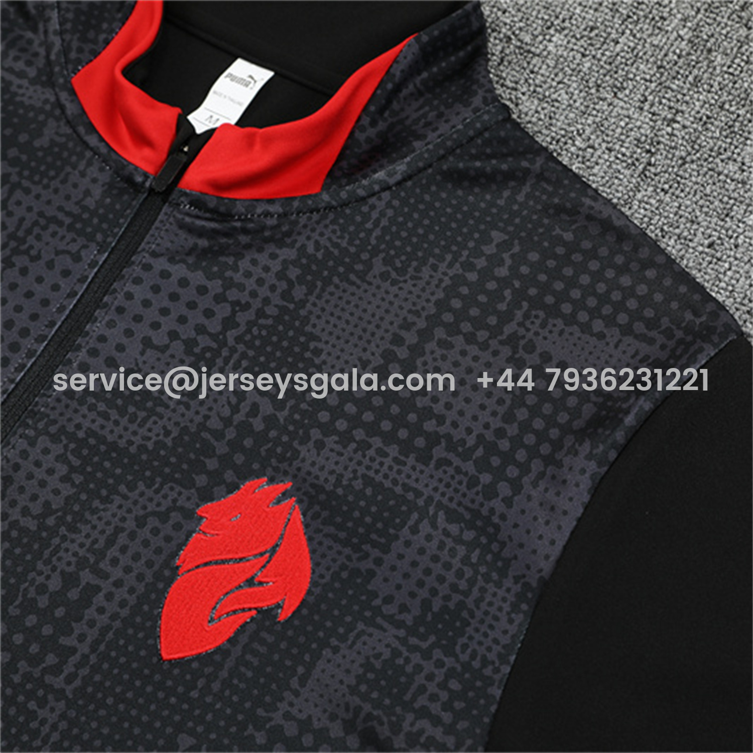 JerseysGala.com | AC Milan 25-26 Long Sleeve Training Set - Black Top & Black Pants -Customize Name, Number and Patch | Worldwide Shipping