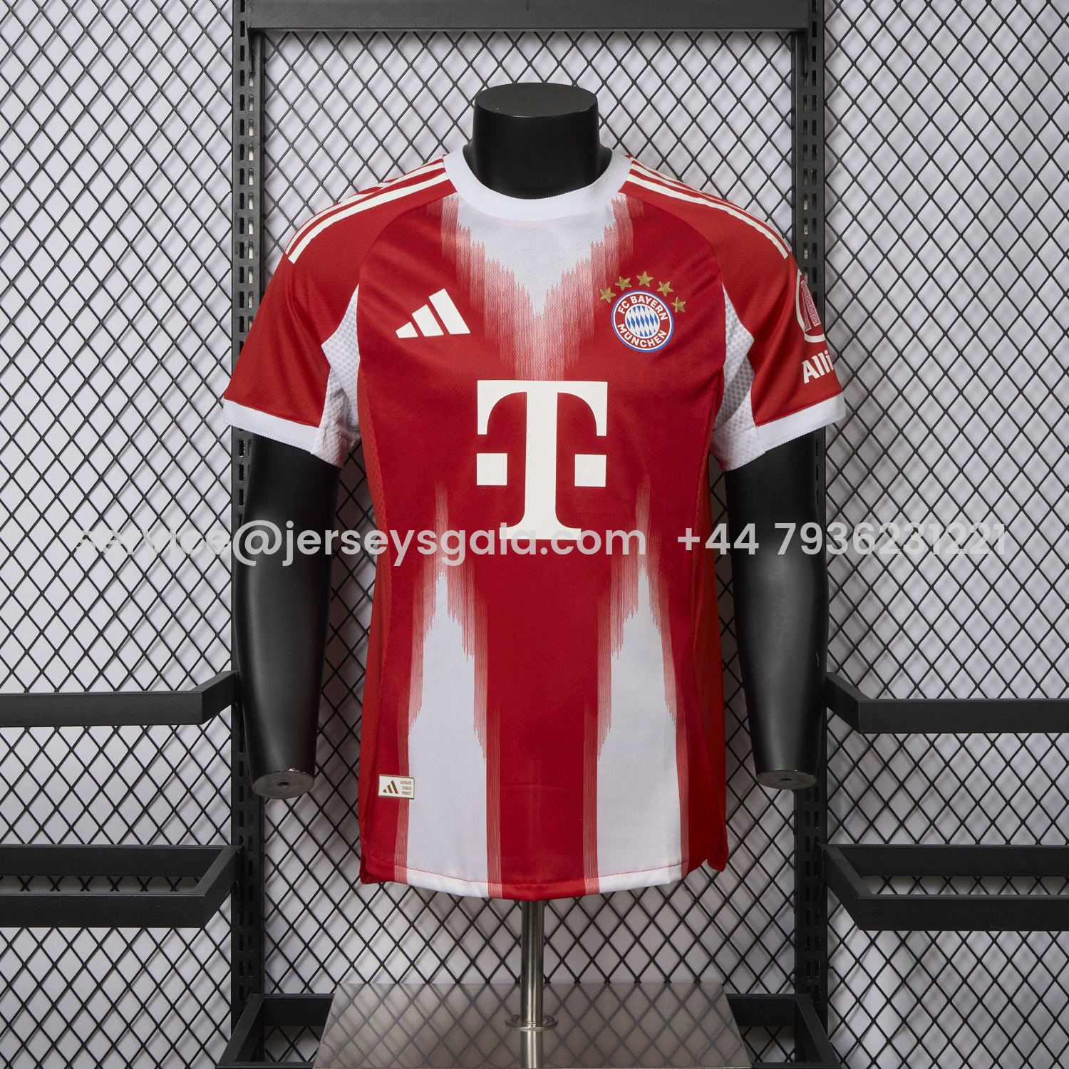 JerseysGala.com | Bayern Munich 25-26 Home Red Jersey - Player Version -Customize Name, Number and Patch | Worldwide Shipping