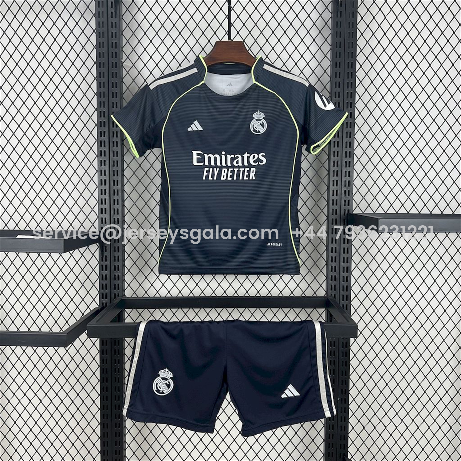 JerseysGala.com | Real Madrid 25-26 Away Kids Kit - Fans Version -Customize Name, Number and Patch | Worldwide Shipping
