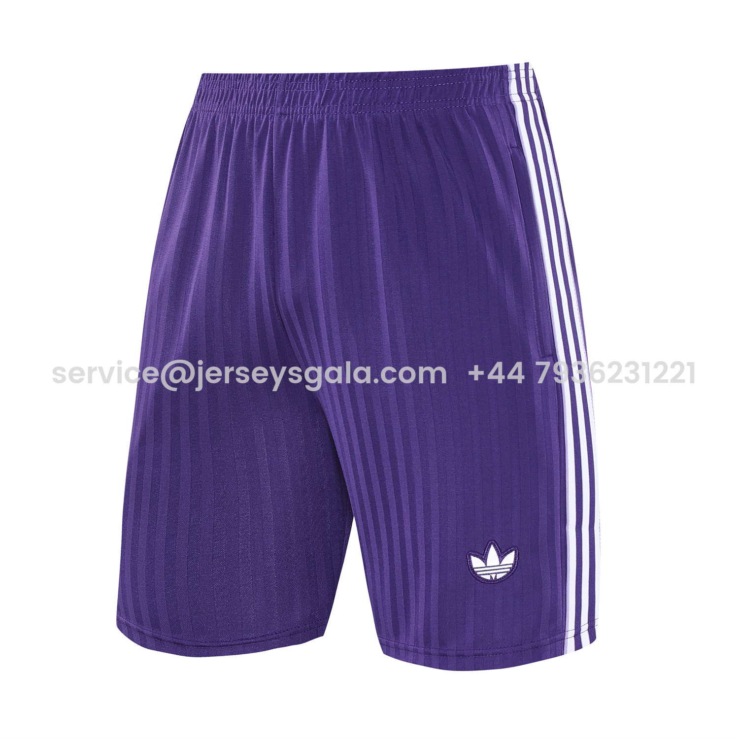 JerseysGala.com | Real Madrid 25-26 Vest Training Set - Pure White Vest & Purple Shorts -Customize Name, Number and Patch | Worldwide Shipping