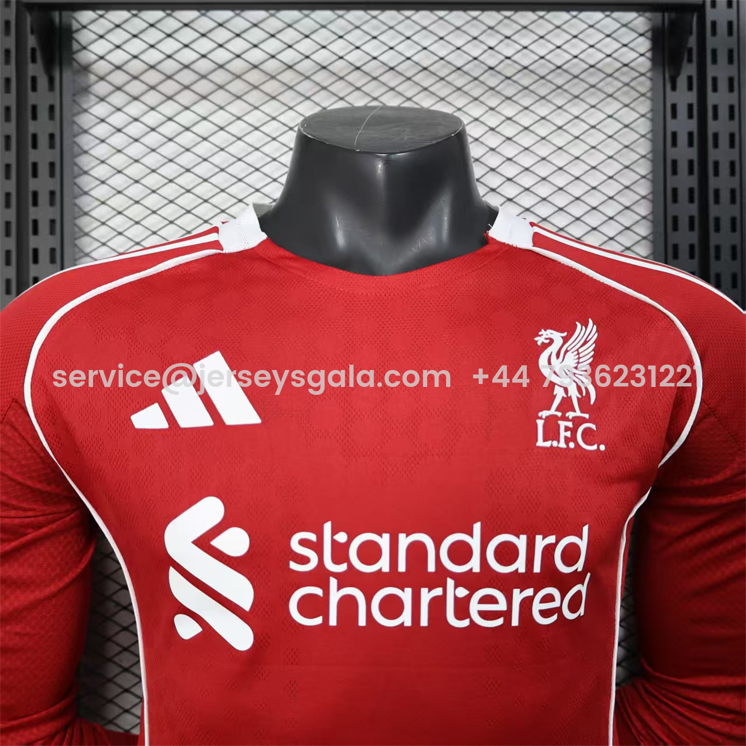 JerseysGala.com | Liver.pool 25-26 Home Long Sleeves Jersey - Player Version -Customize Name, Number and Patch | Worldwide Shipping