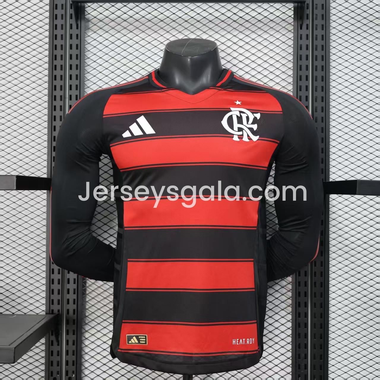 JerseysGala.com | Flamengo 25-26 Home Long Sleeves Unsponsored Jersey - Player Version -Customize Name, Number and Patch | Worldwide Shipping